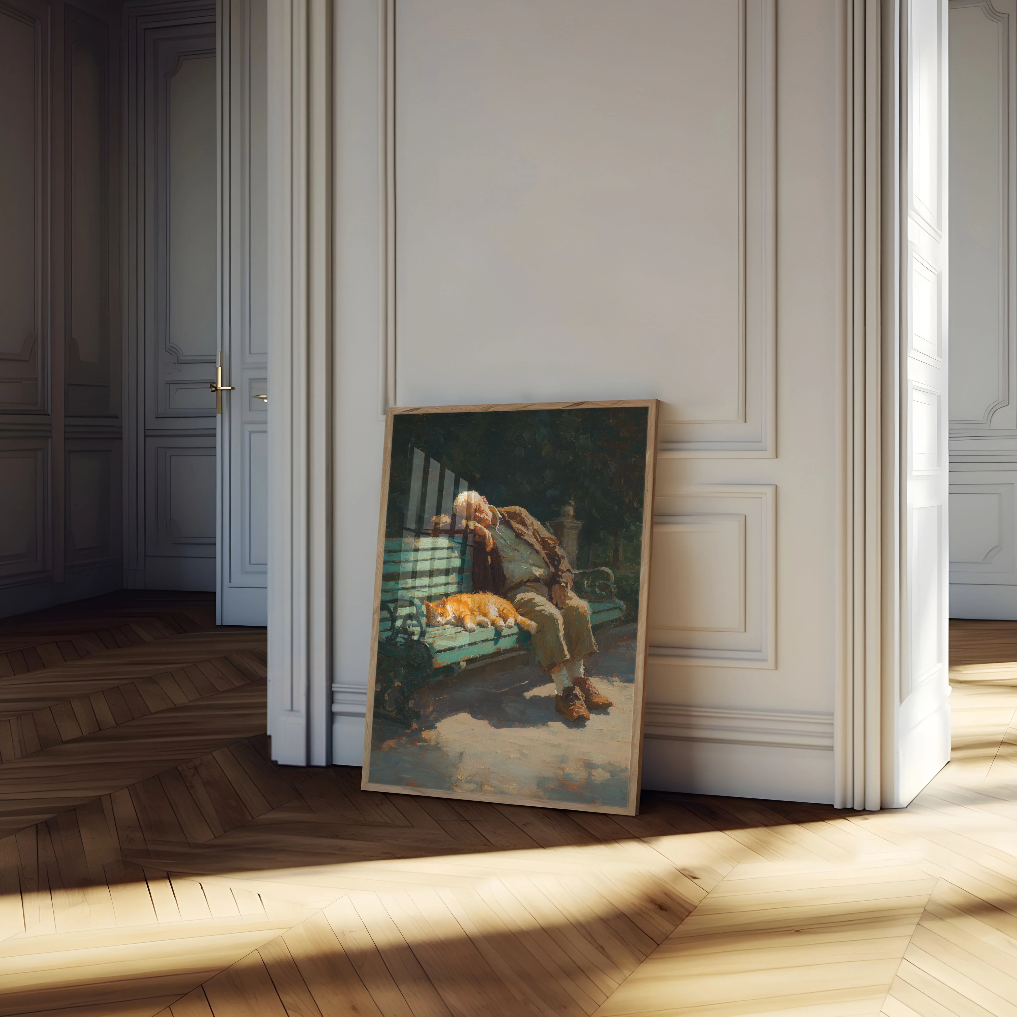 Elderly Man and Orange Cat Poster - Image 4
