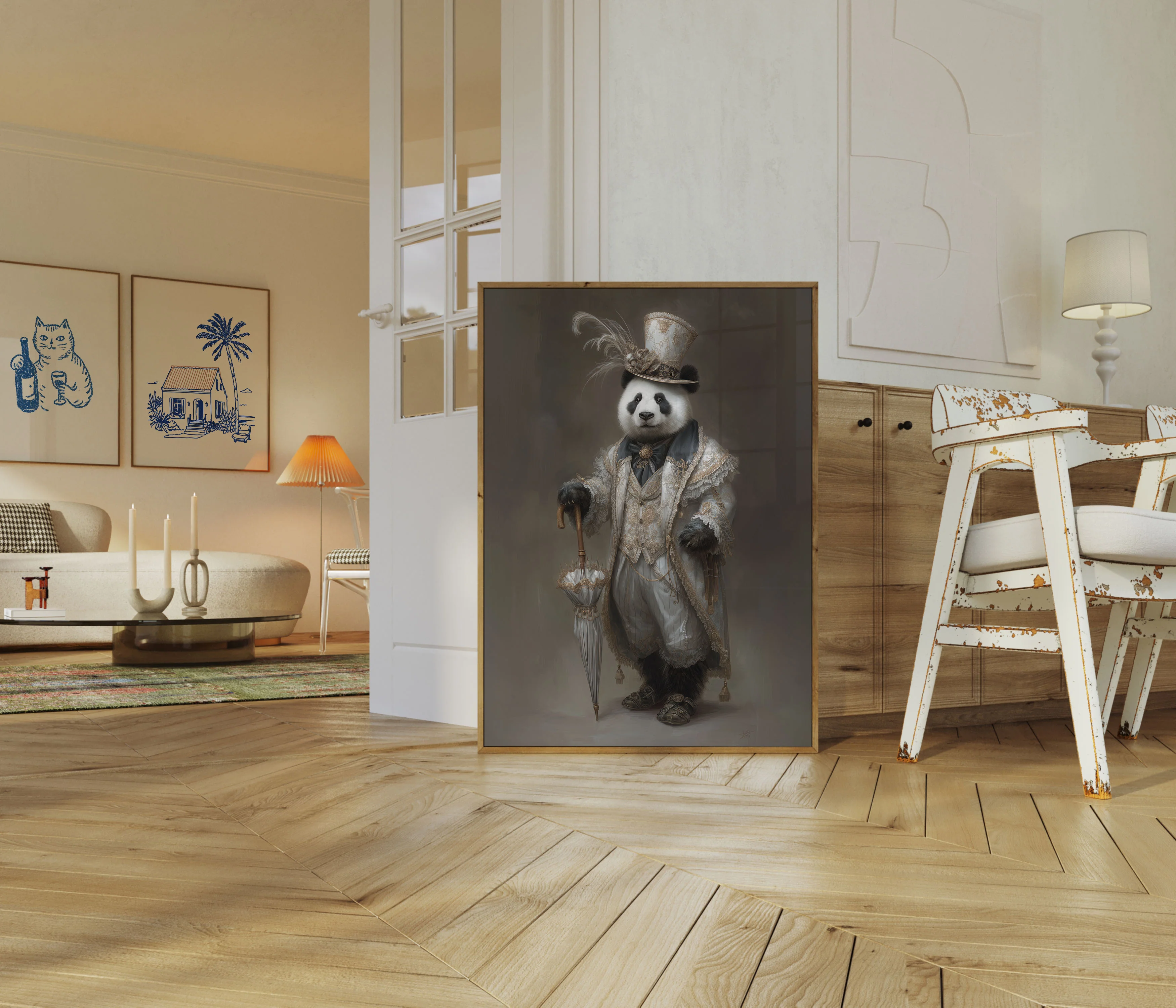 Elegant Aristocratic Panda Poster - Image 5
