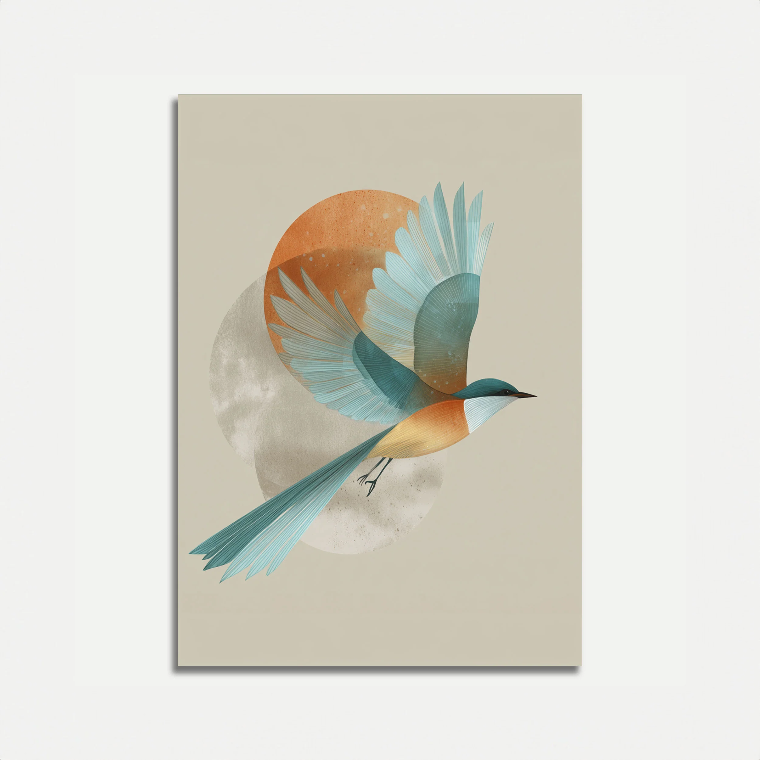Elegant Bird Flight Poster