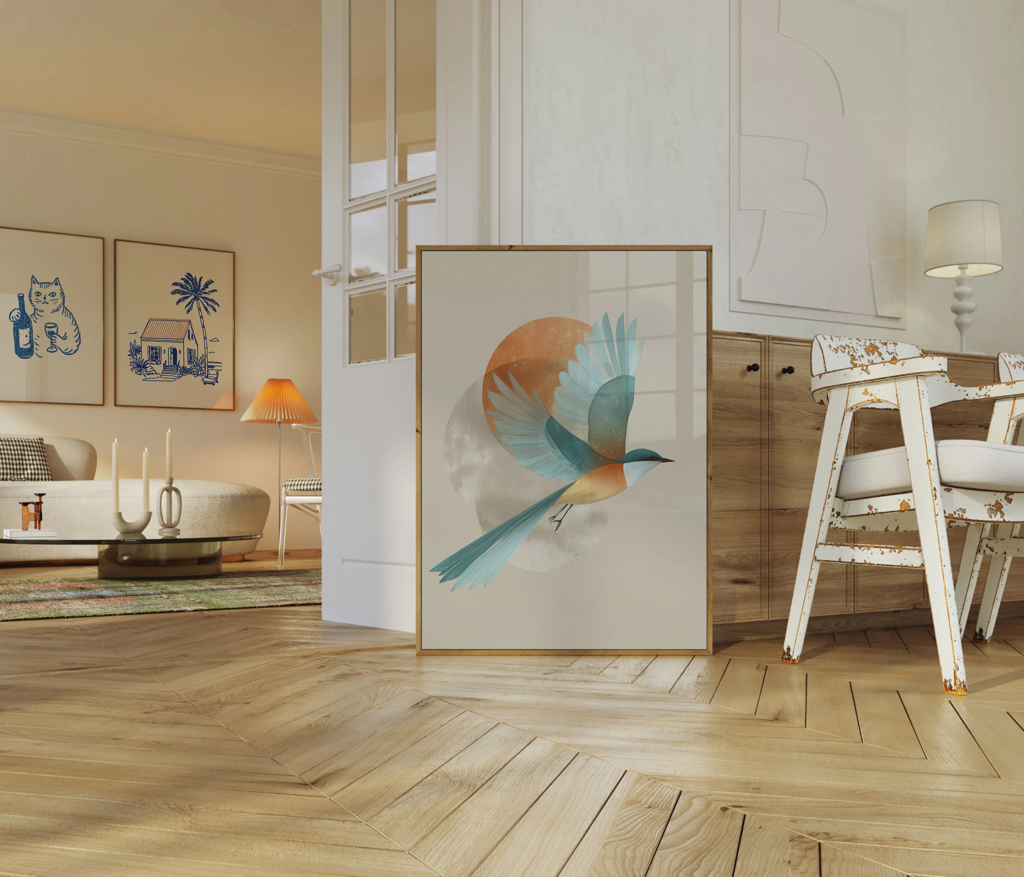 Elegant Bird Flight Poster - Image 5