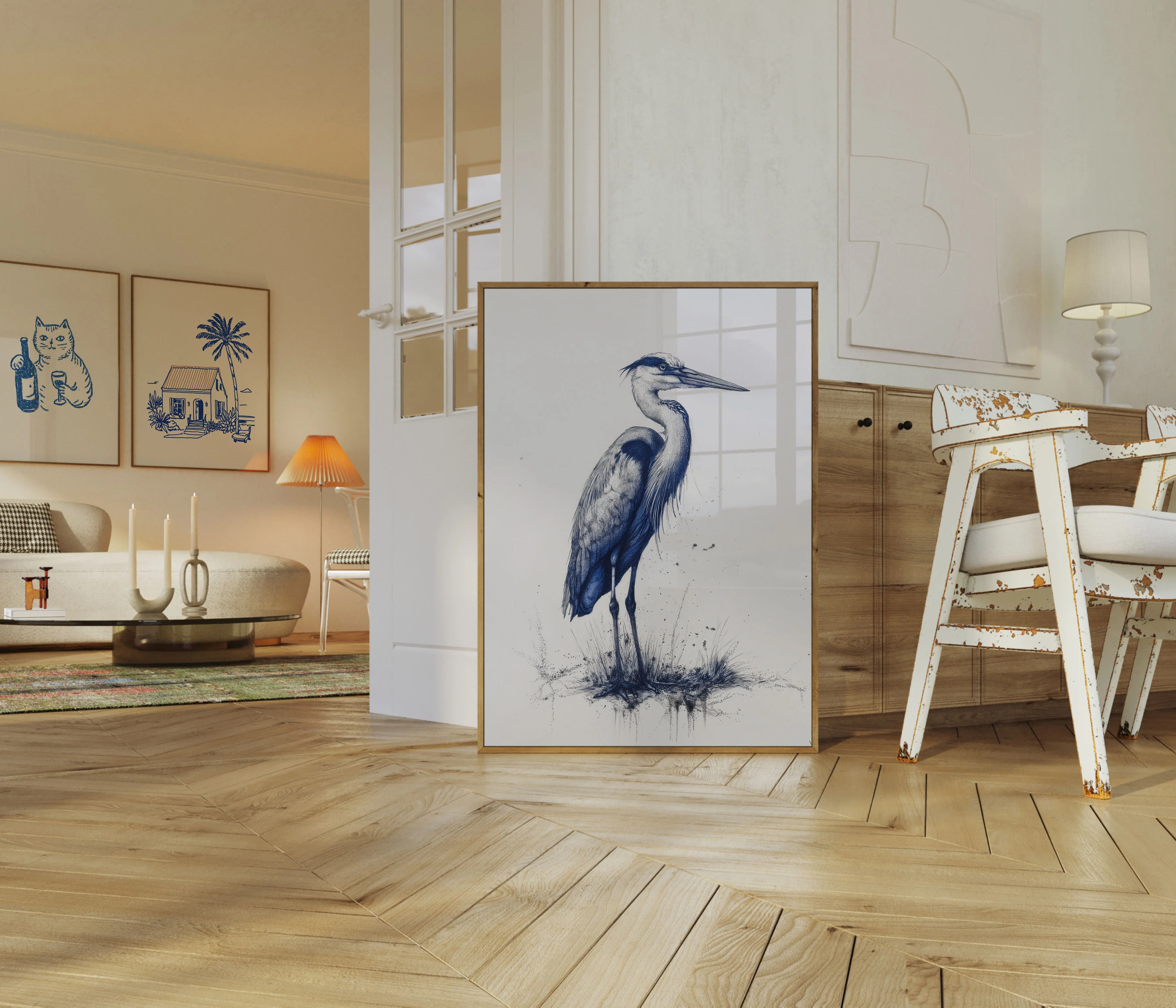 Elegant Blue Heron Poster - Image 5