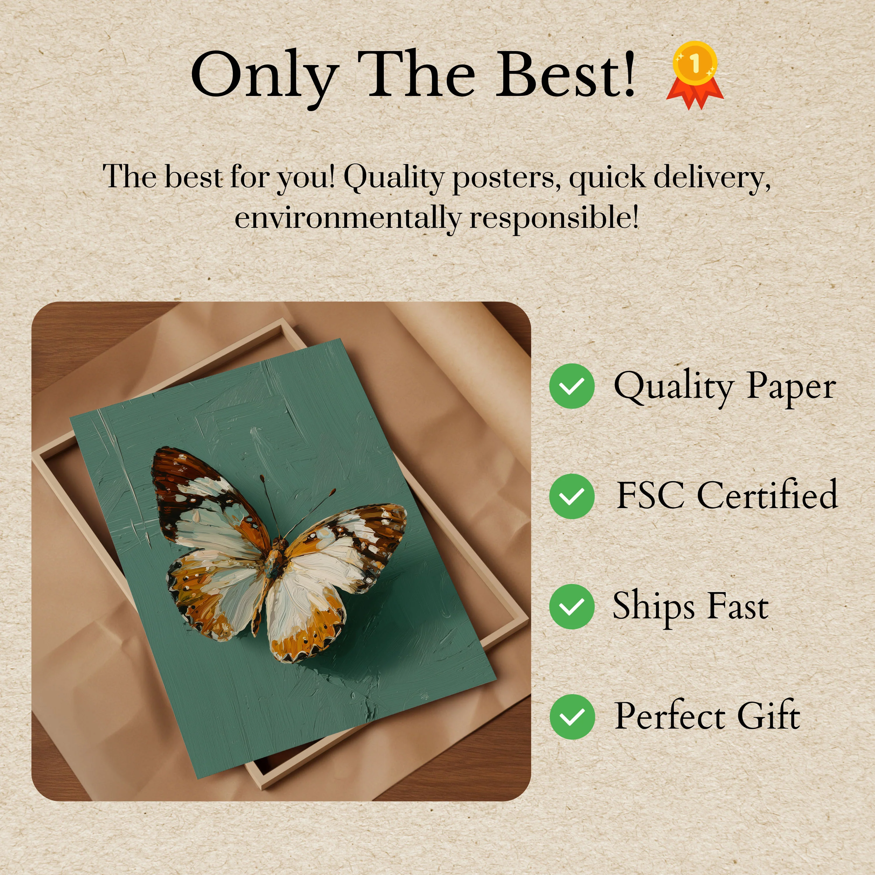 Elegant Butterfly Wings Poster - Image 3
