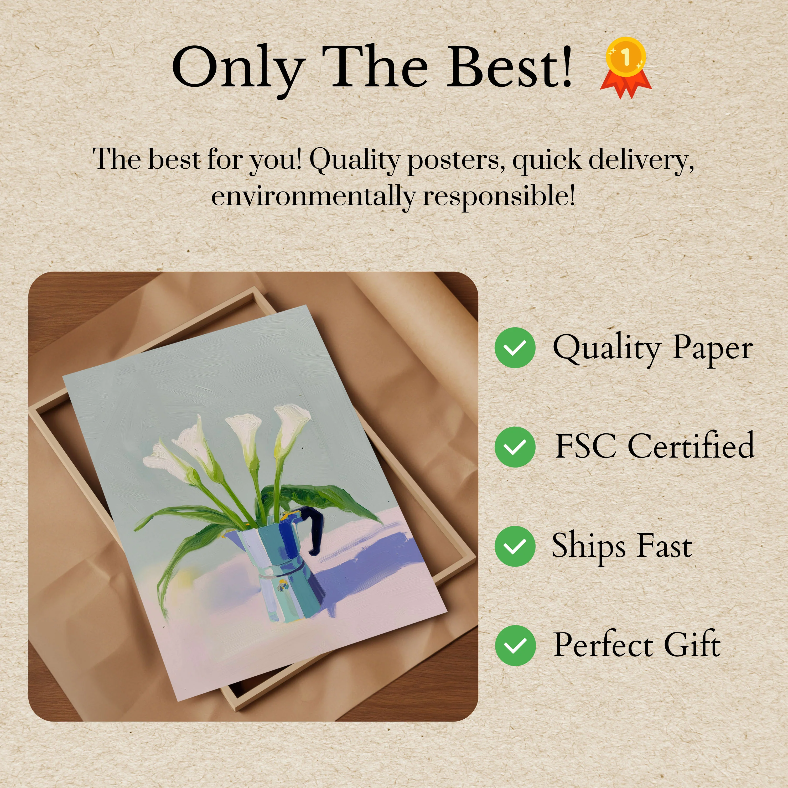 Elegant Calla Lilies in Pastel Poster - Image 3