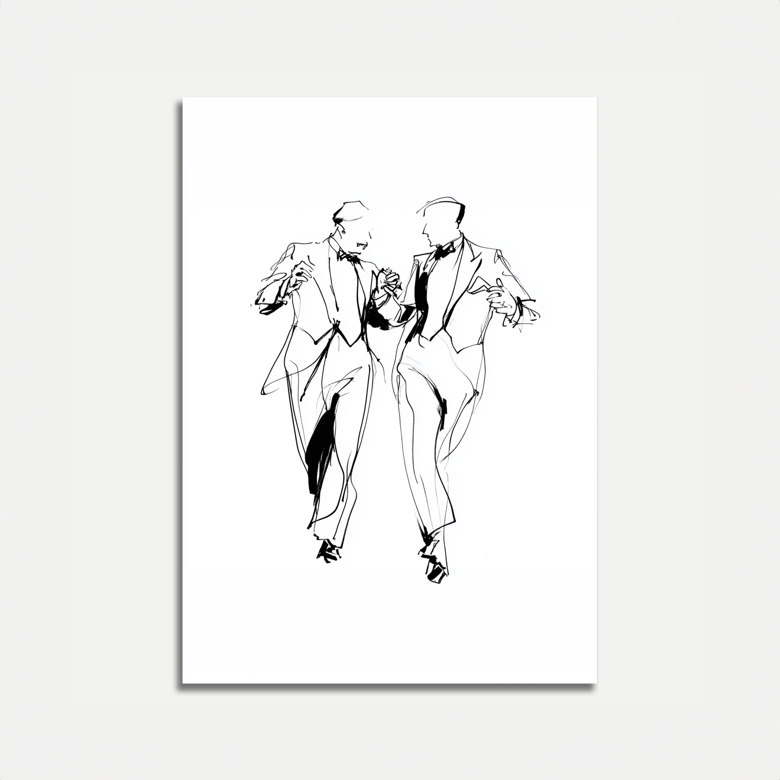 Elegant Dance Partners Poster