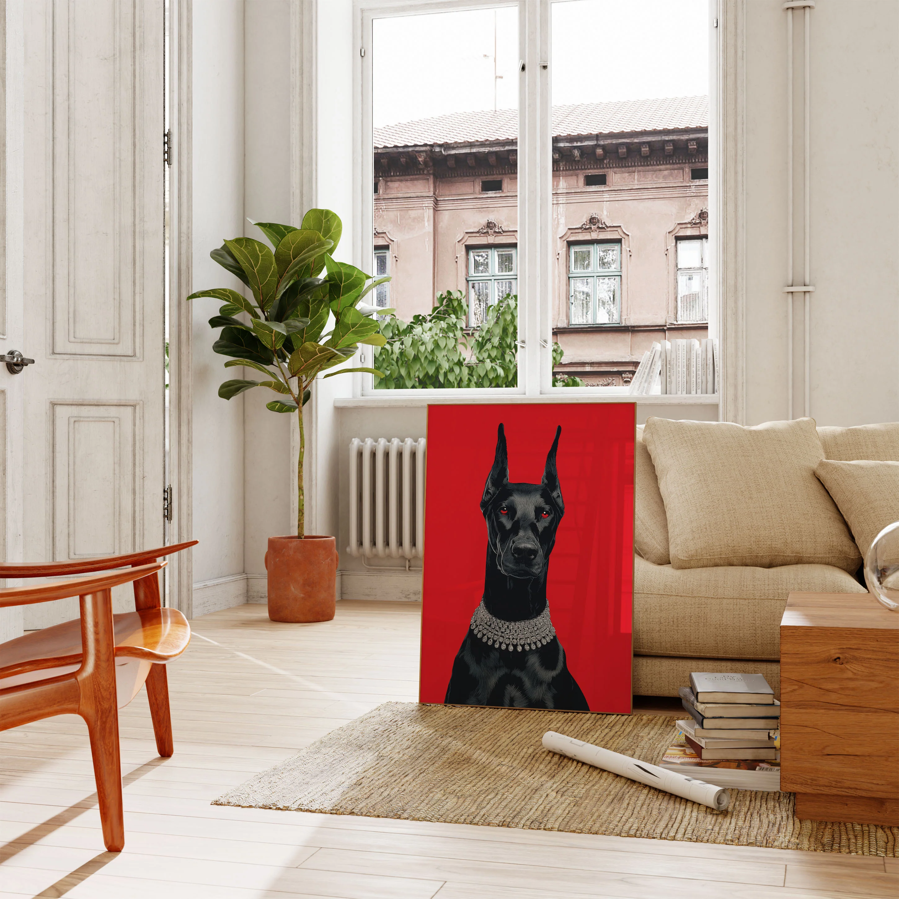 Elegant Doberman Gem Poster - Image 2
