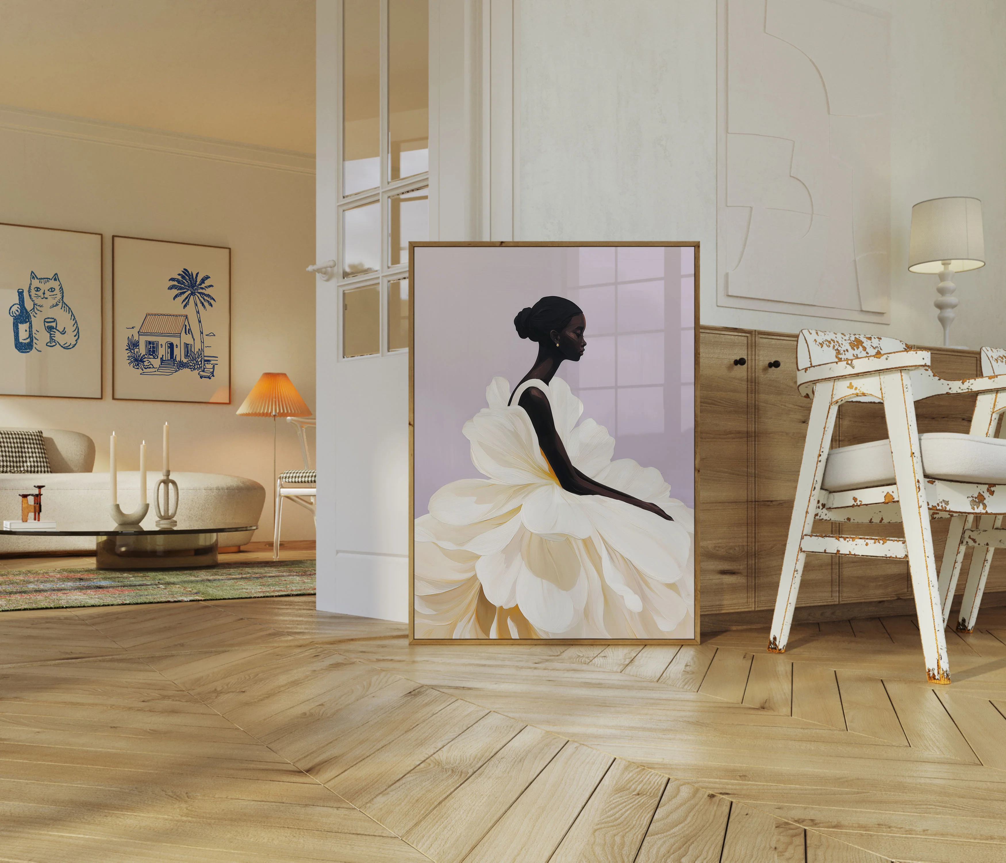 Elegant Flower Woman Poster - Image 5