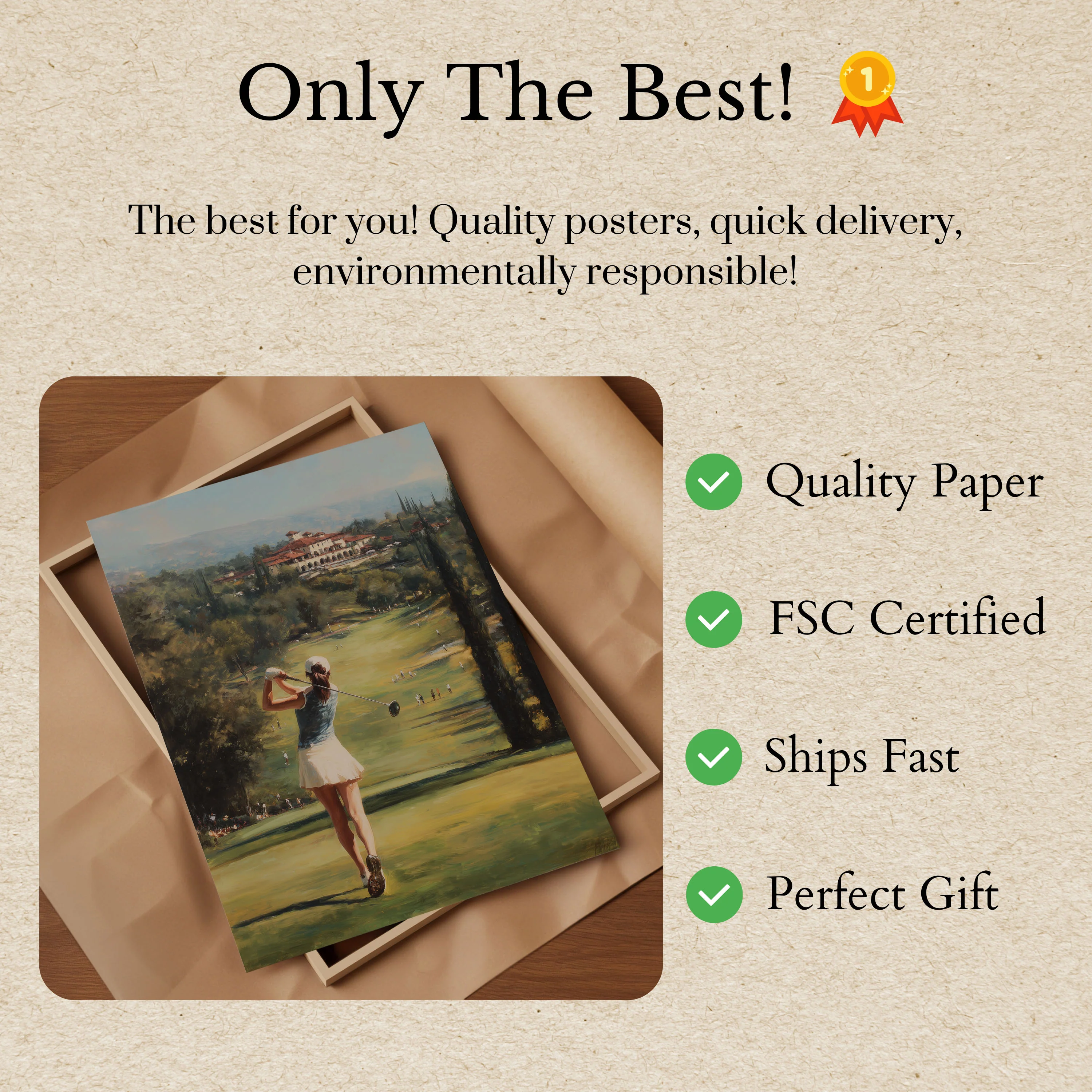 Elegant Golf Course Landscape Poster - Image 3