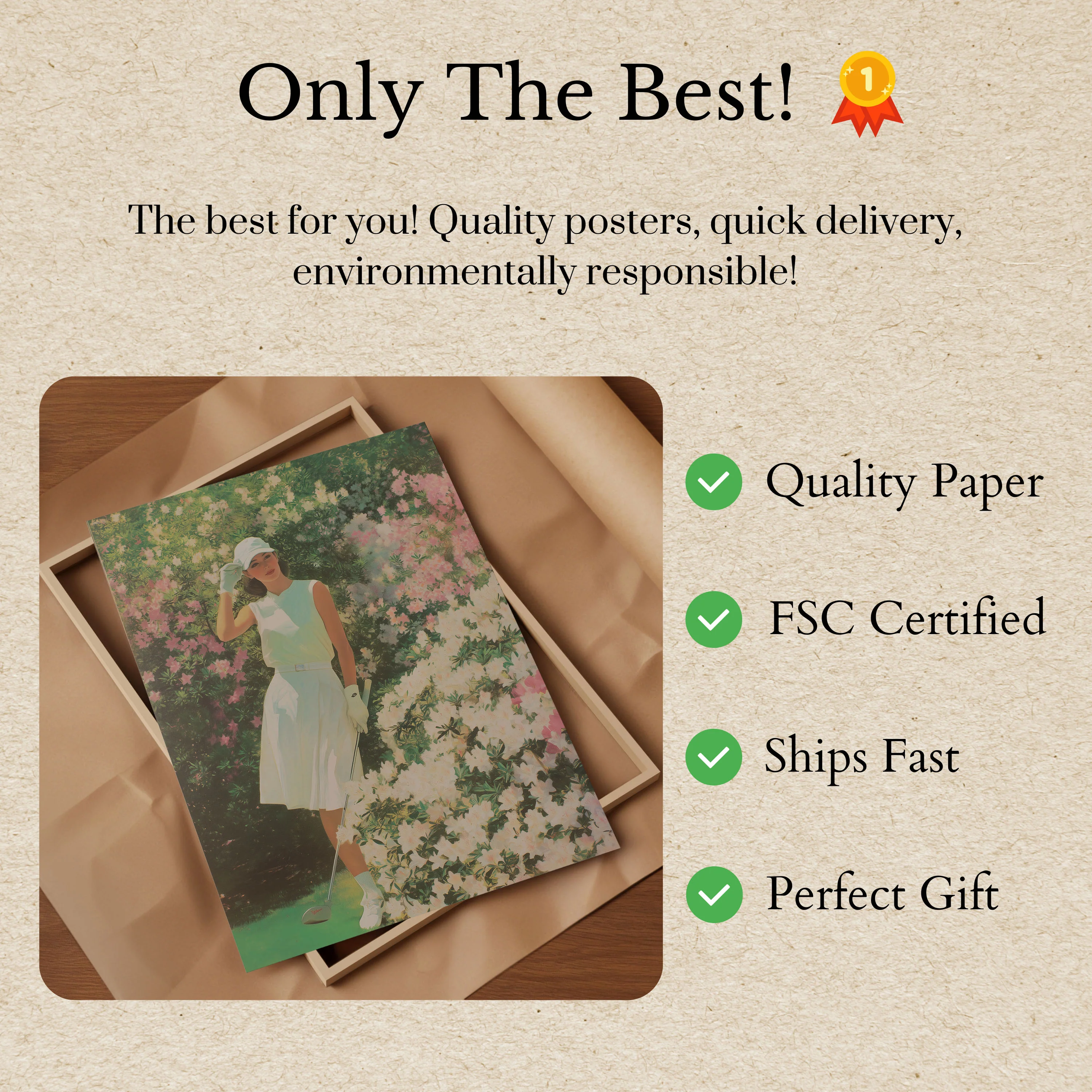 Elegant Golf Garden Poster - Image 3