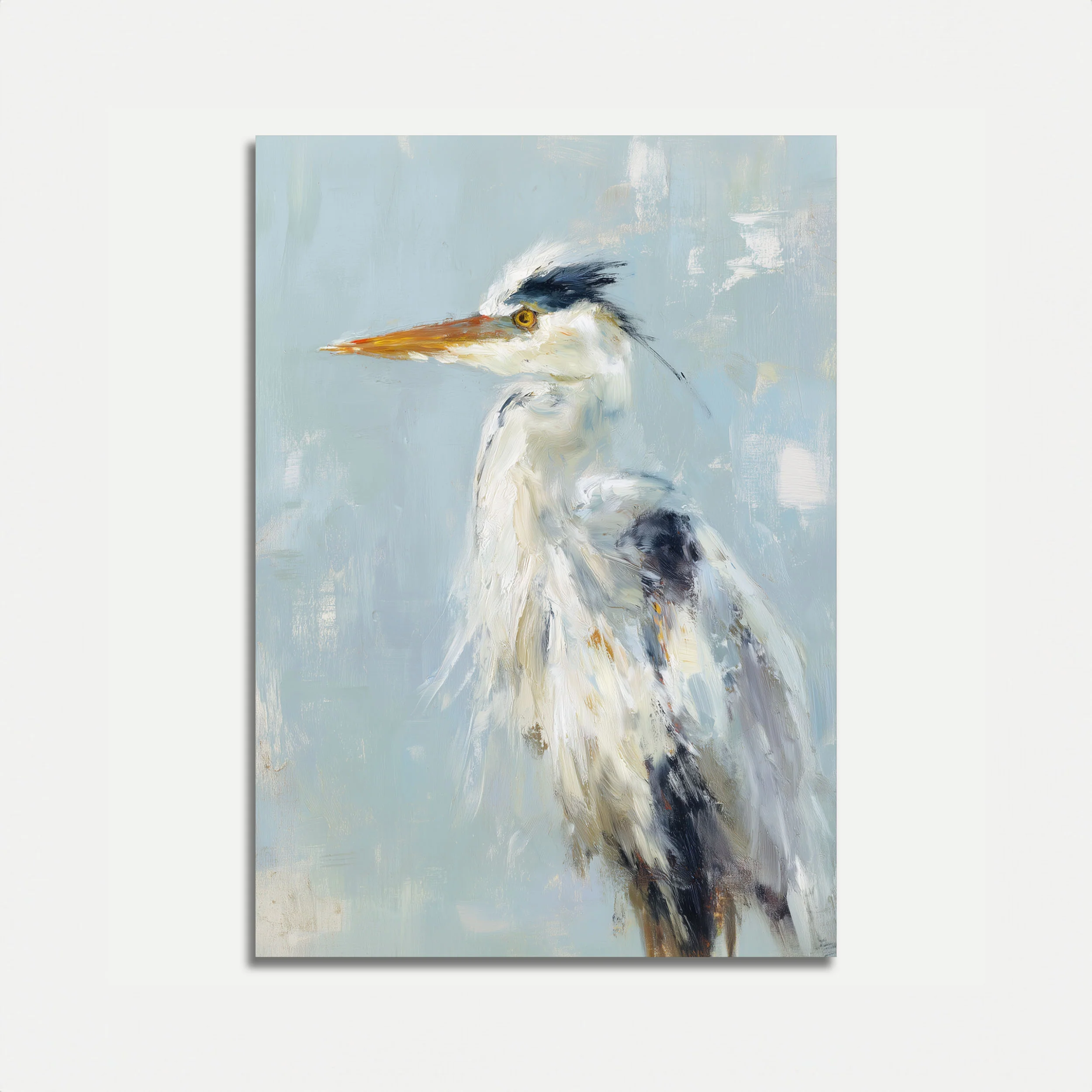 Elegant Heron Portrait Poster