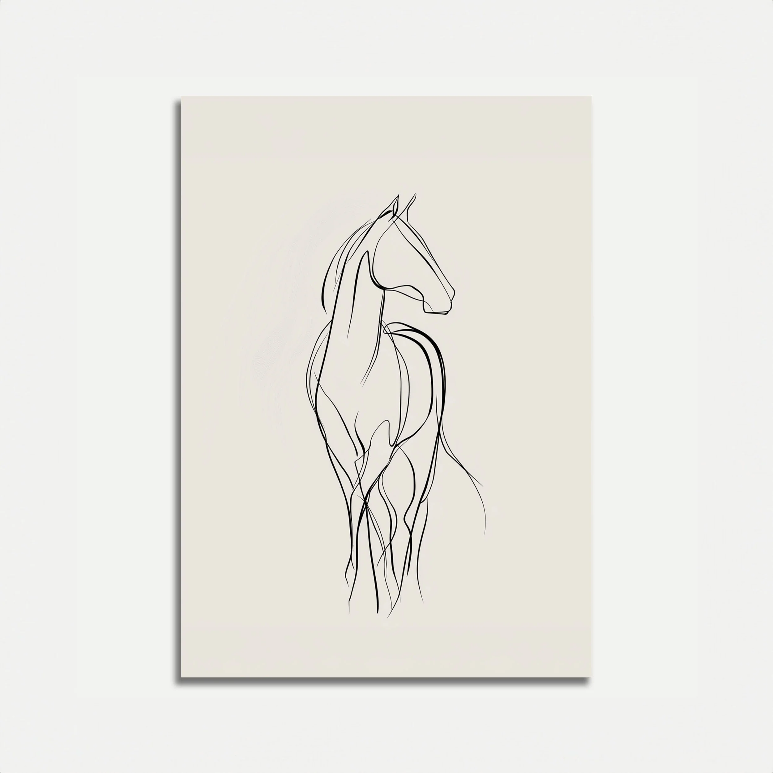 Elegant Horse Line Art Poster