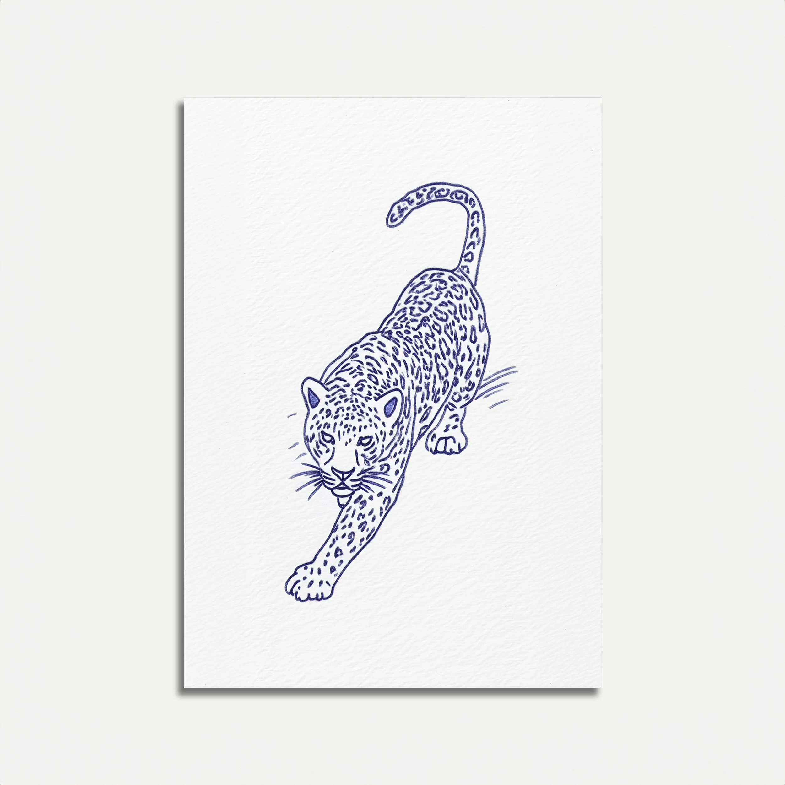 Elegant Leopard Prowl Poster