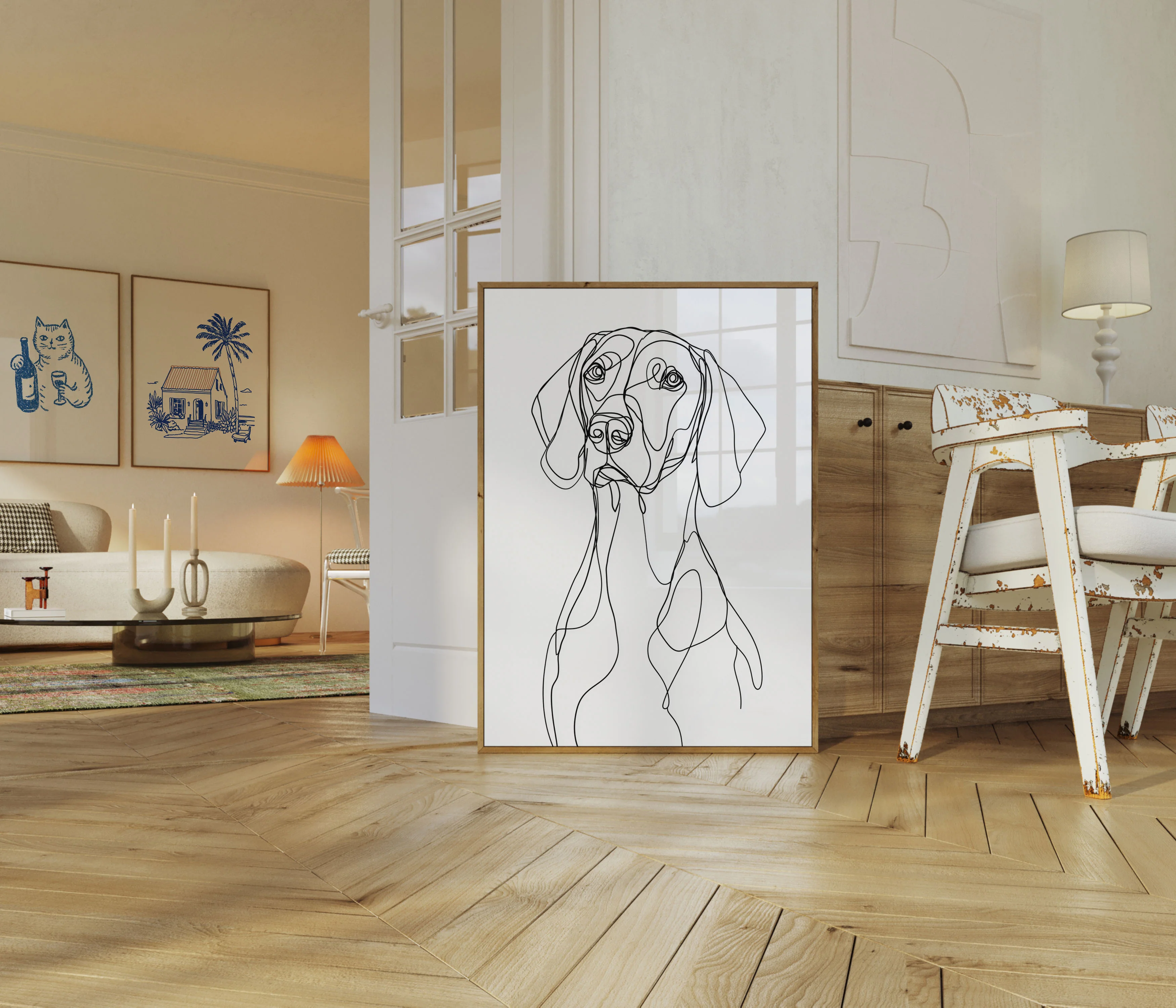 Elegant Line Art Dog Poster - Image 5