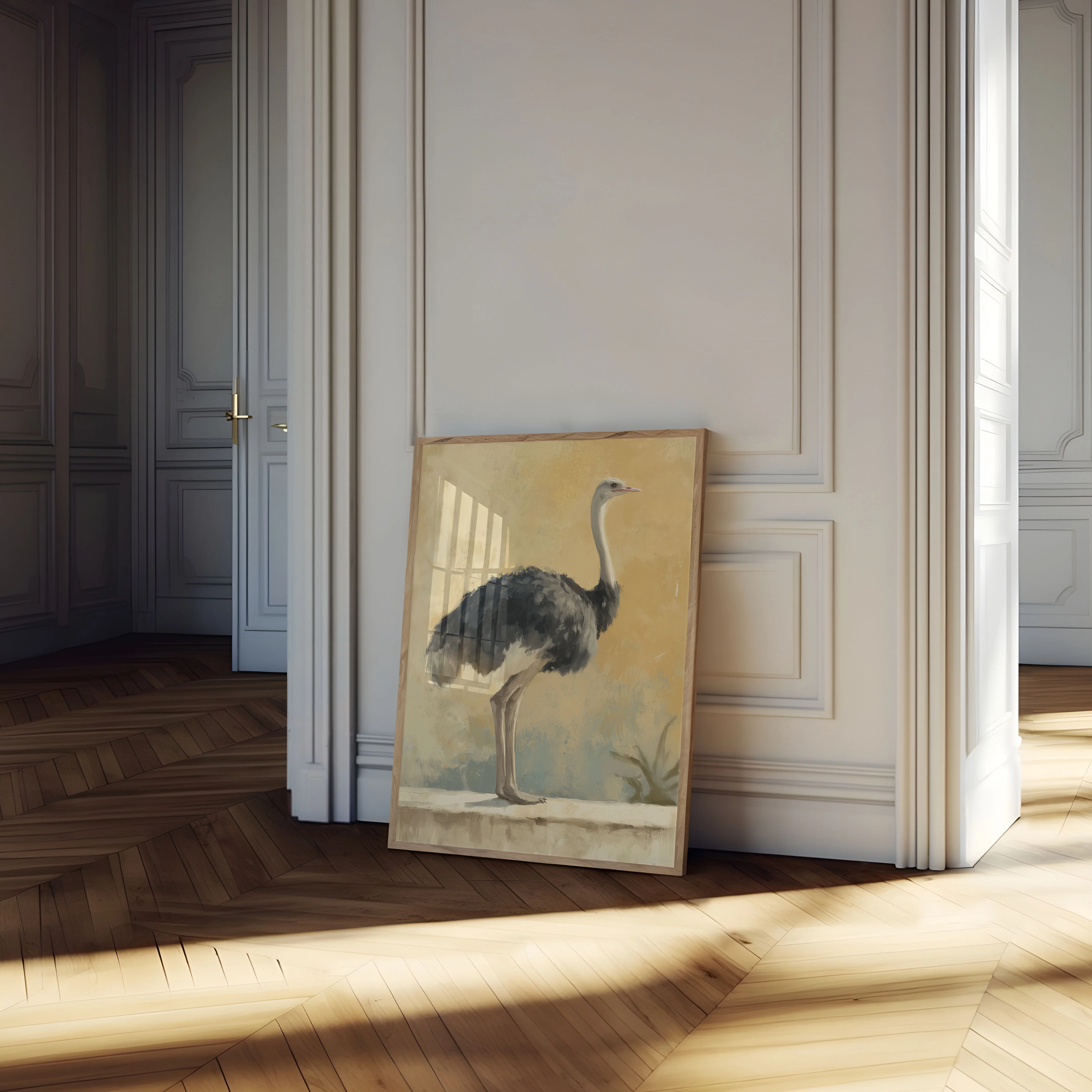Elegant Ostrich Bird Poster - Image 4