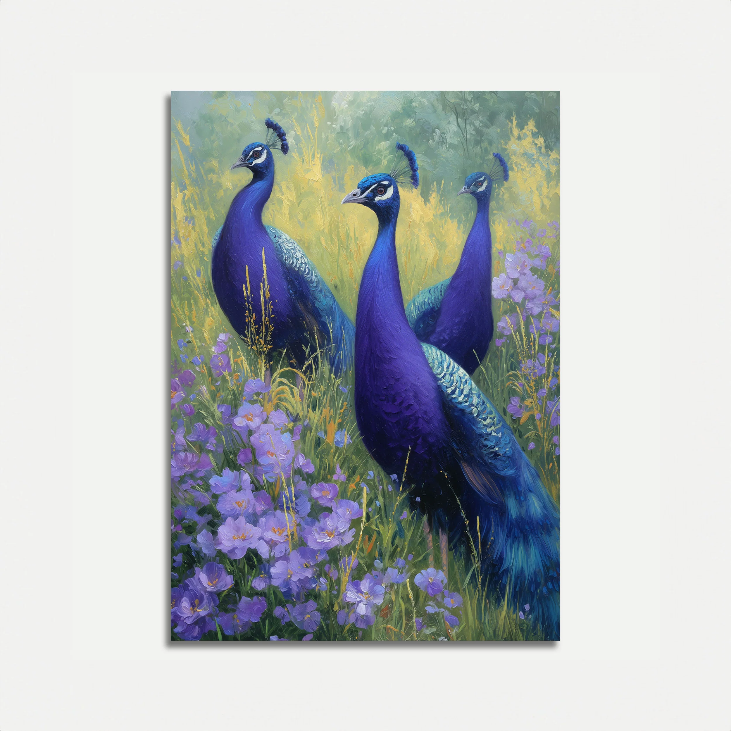 Elegant Peacocks in Bloom Poster