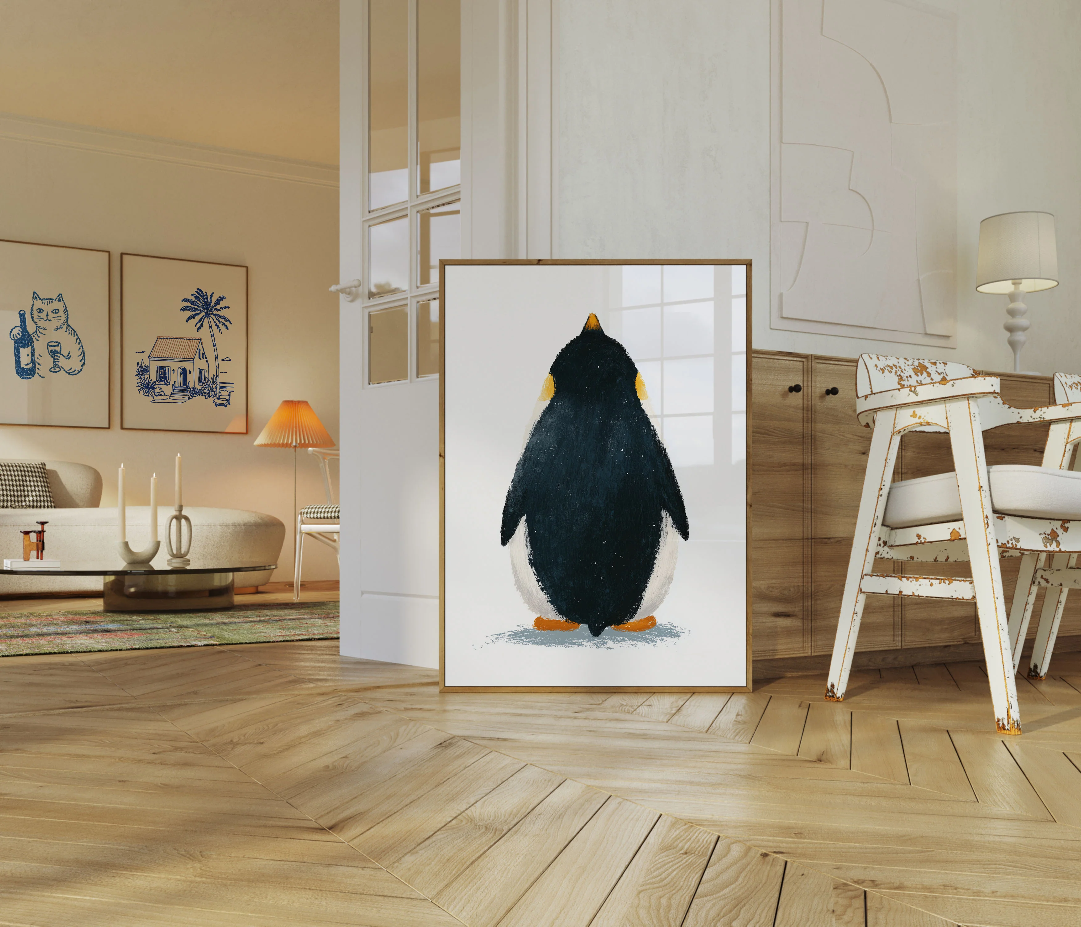Elegant Penguin Silhouette Poster - Image 5