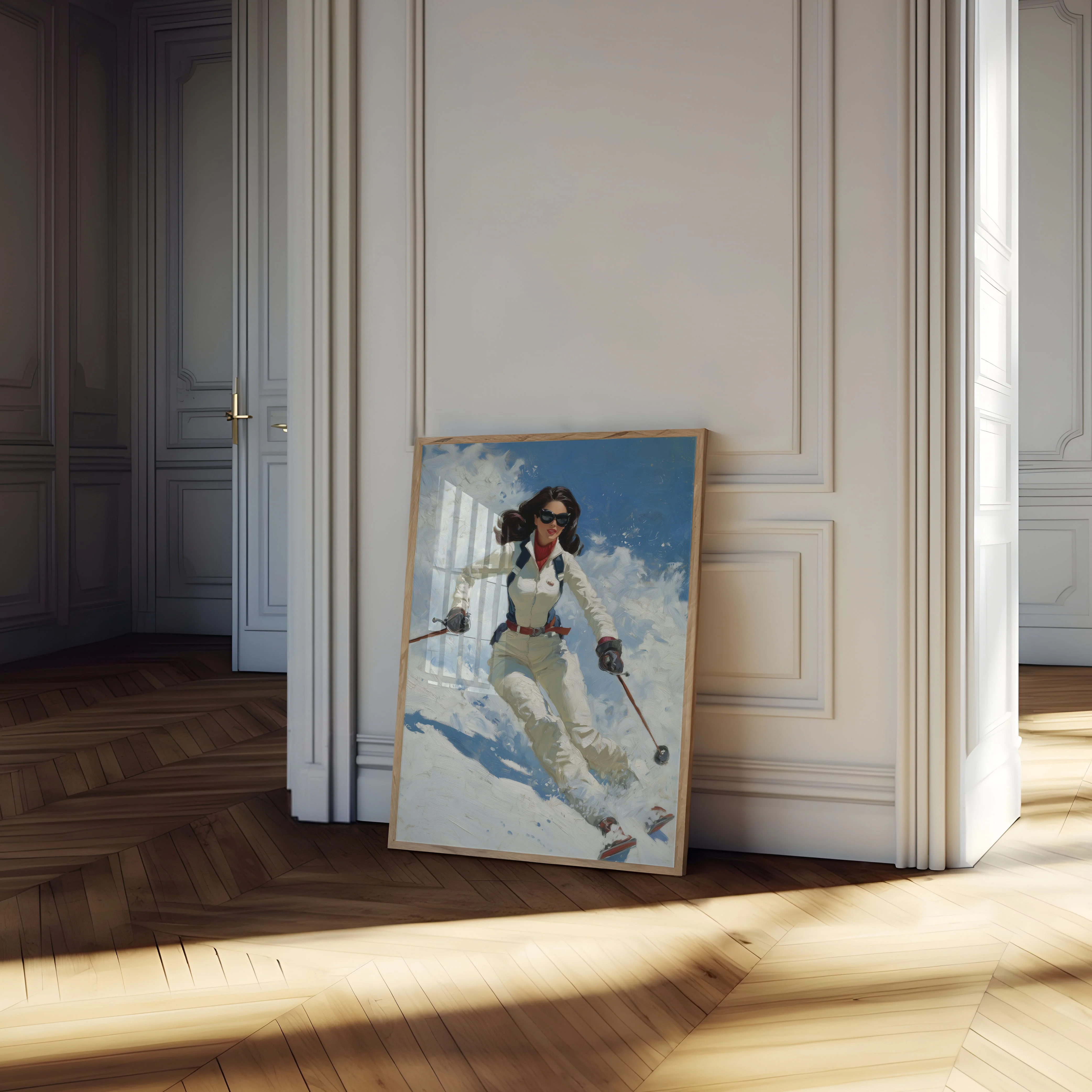 Elegant Ski Slope Glamour Poster - Image 4
