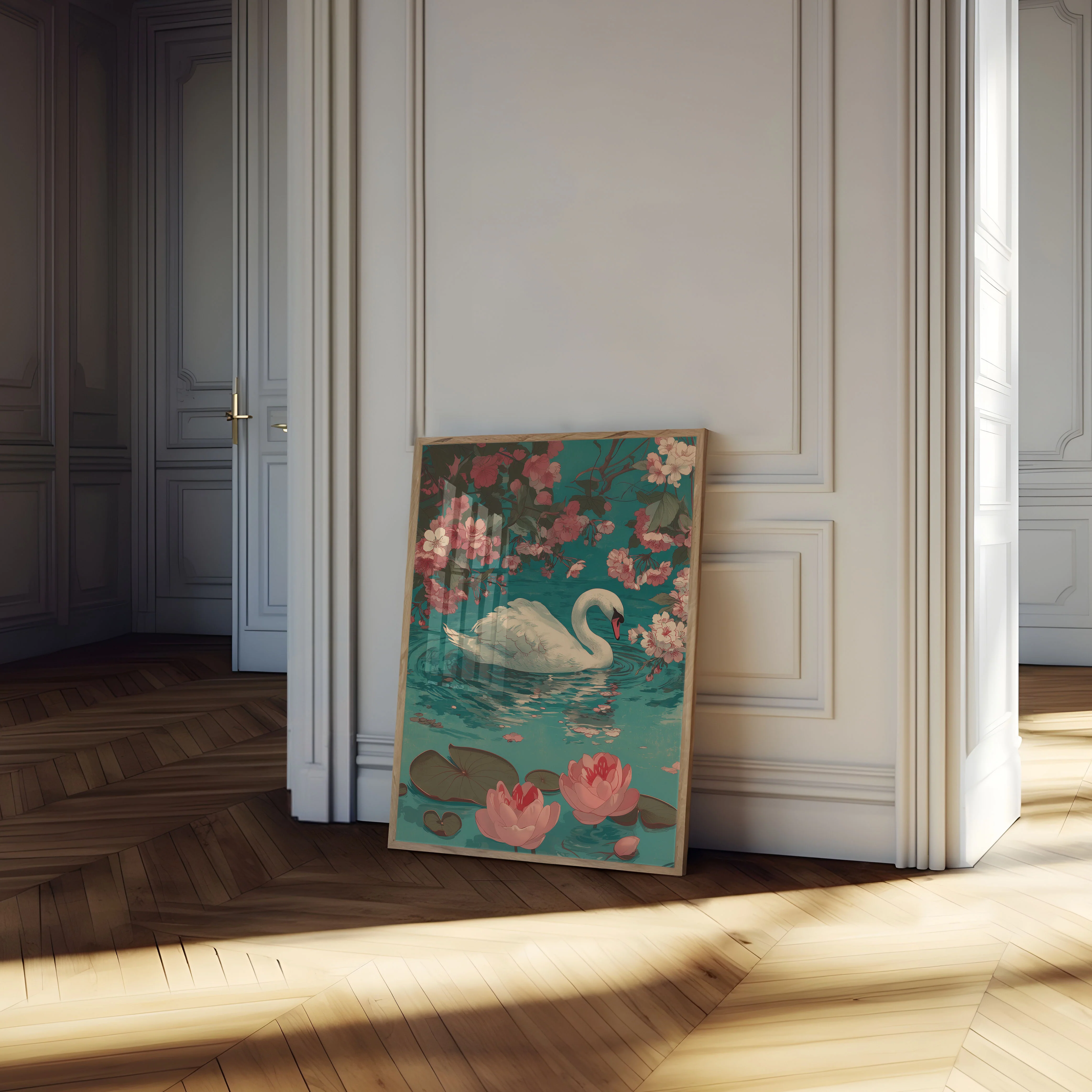 Elegant Swan Blossoms Poster - Image 4