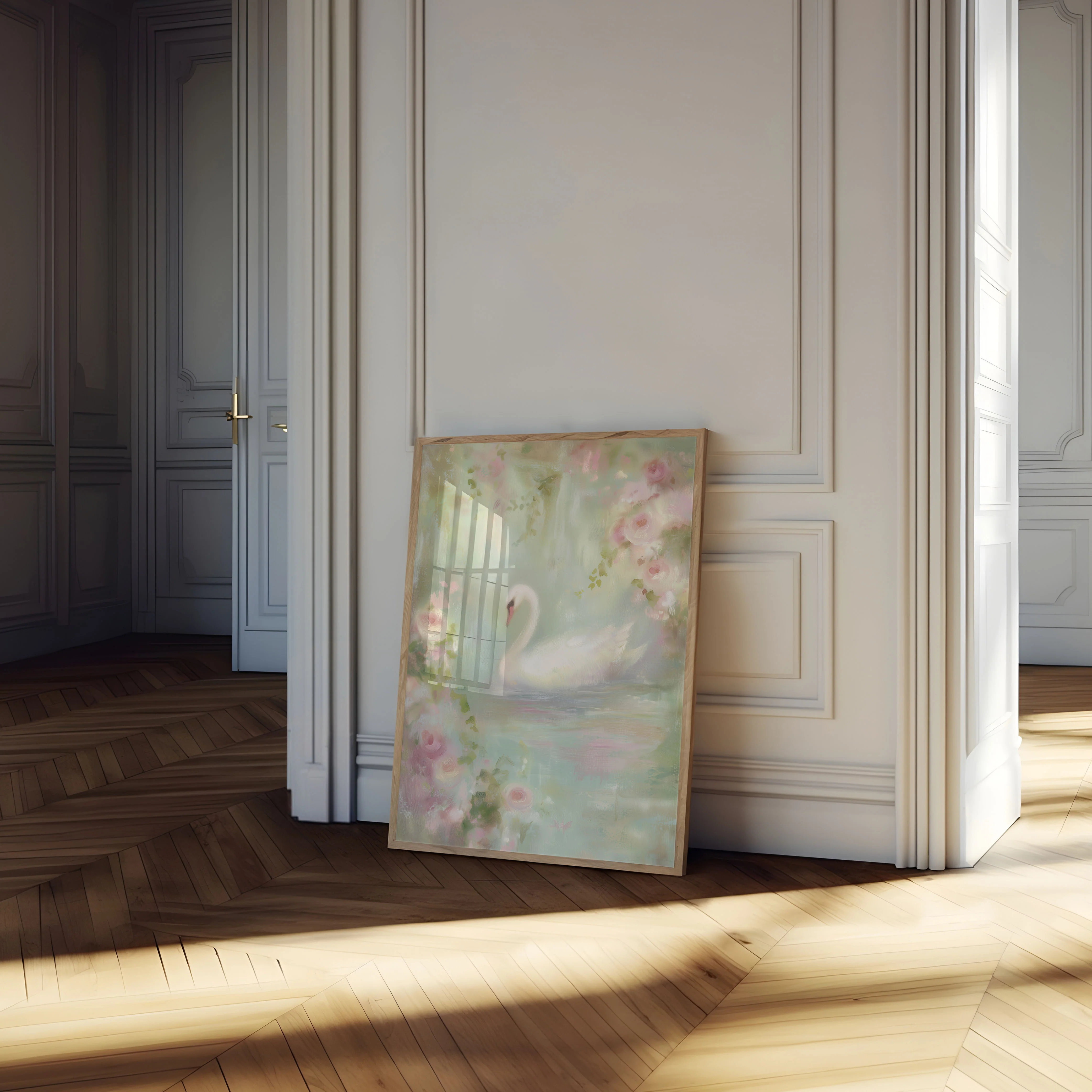 Elegant Swan Floral Poster - Image 4