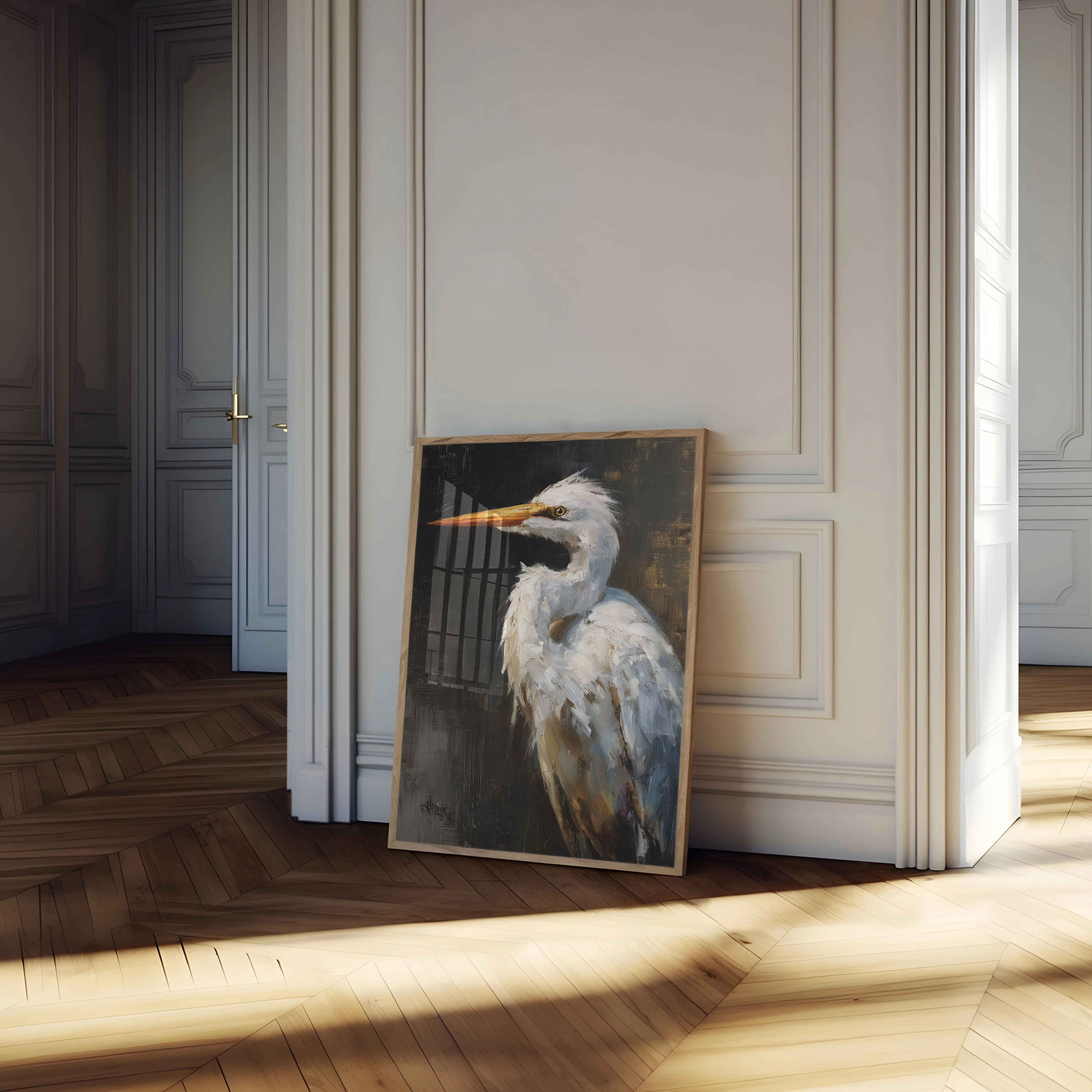 Elegant White Heron Poster - Image 4