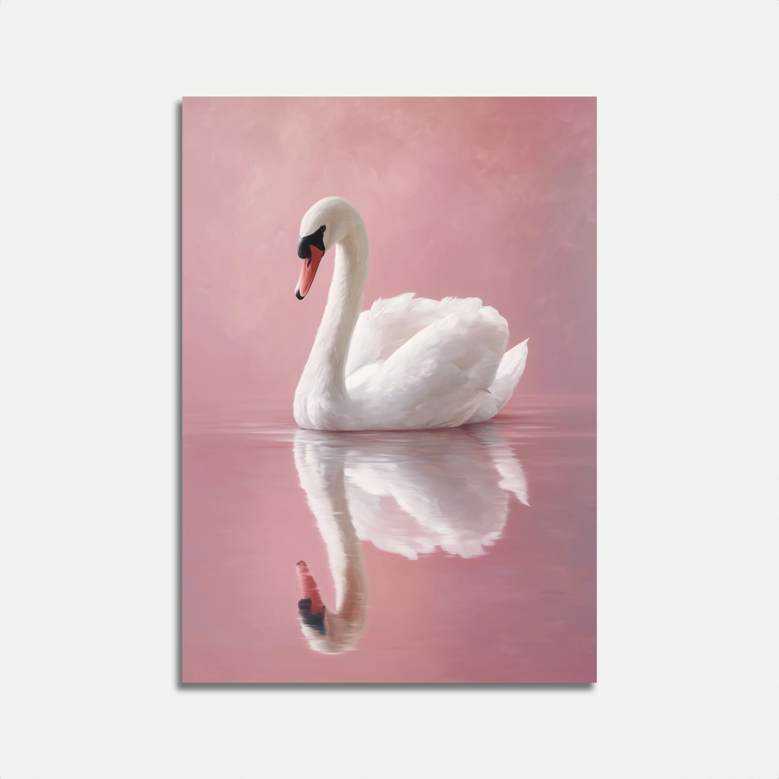 Elegant White Swan Poster