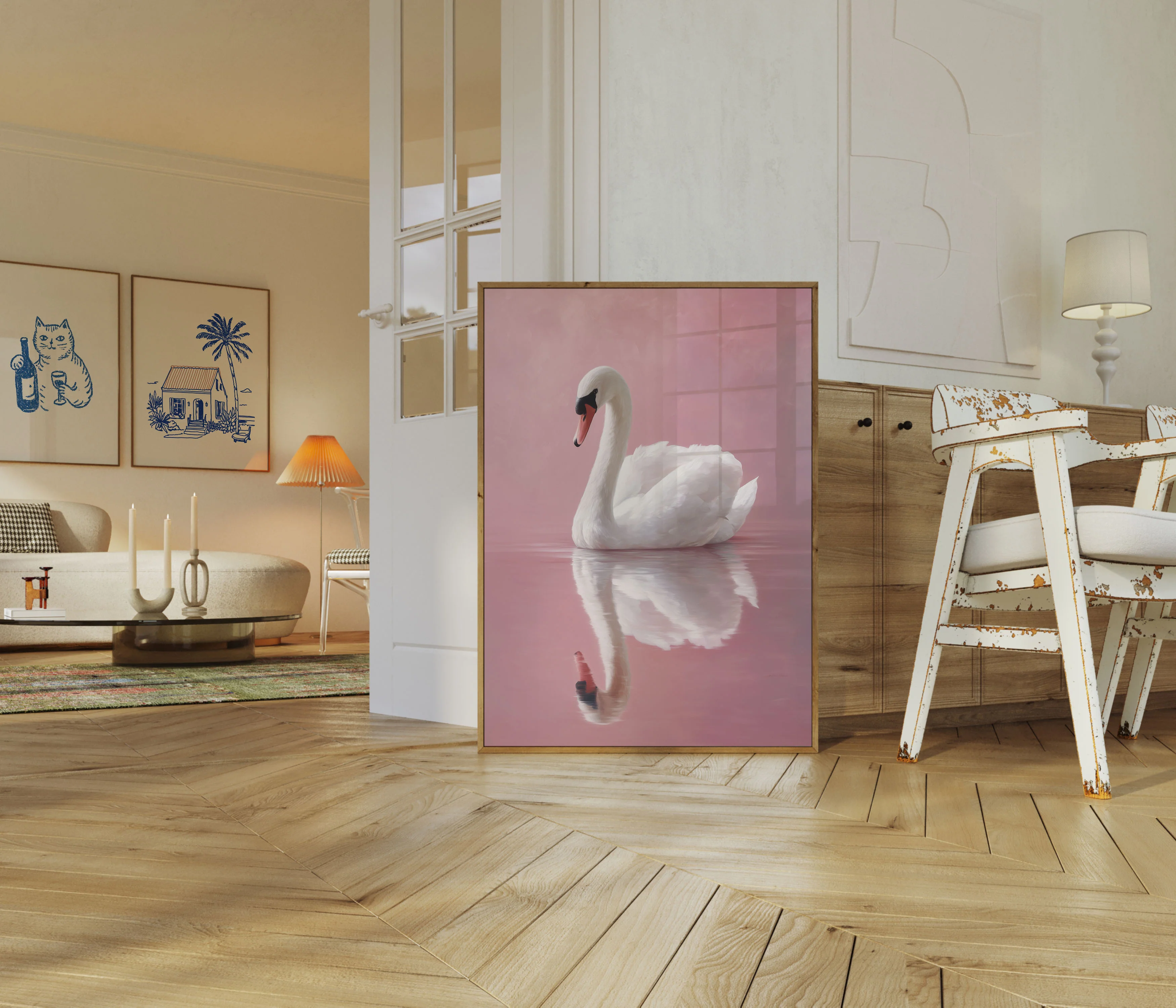 Elegant White Swan Poster - Image 5