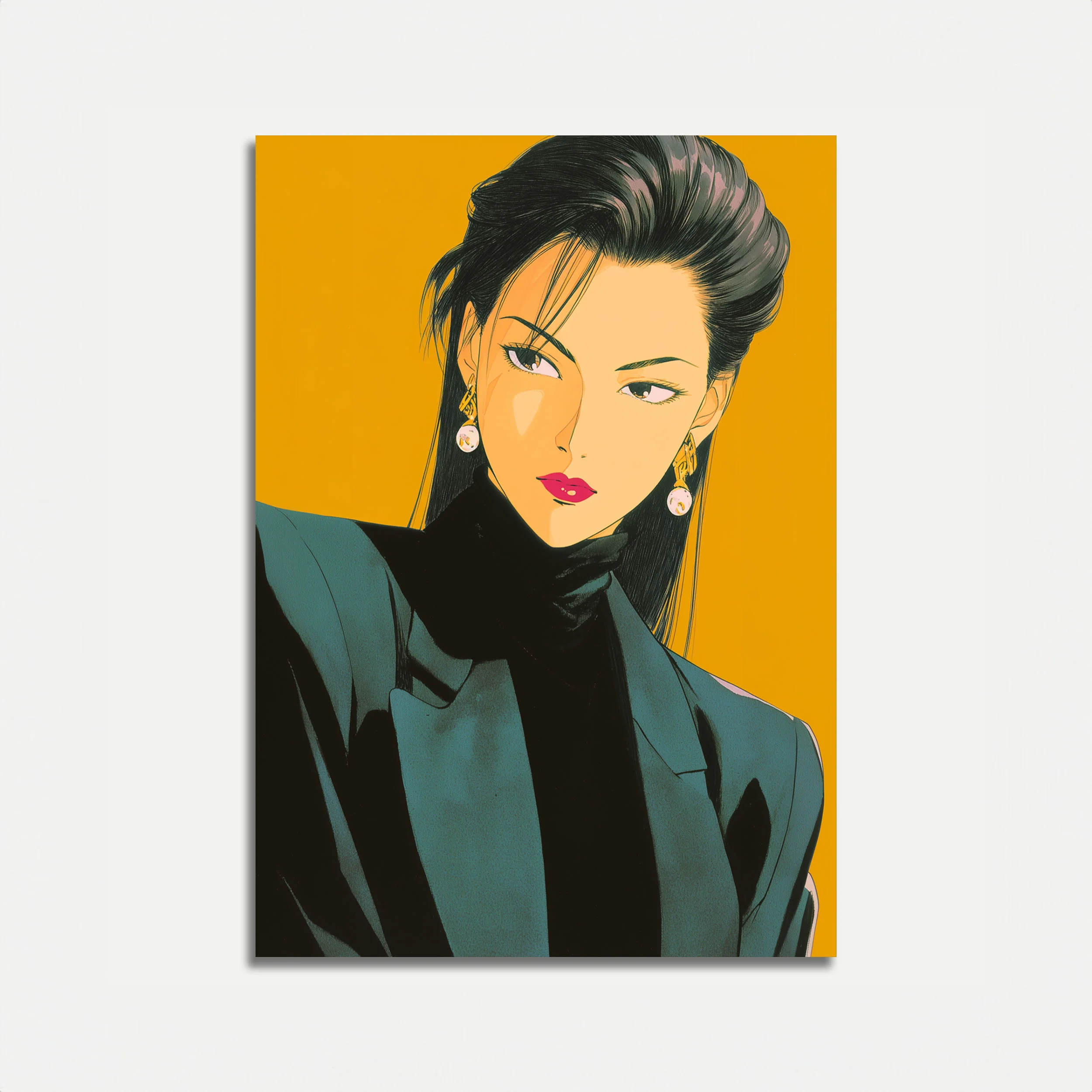 Elegant Woman Portrait Pop Art Poster