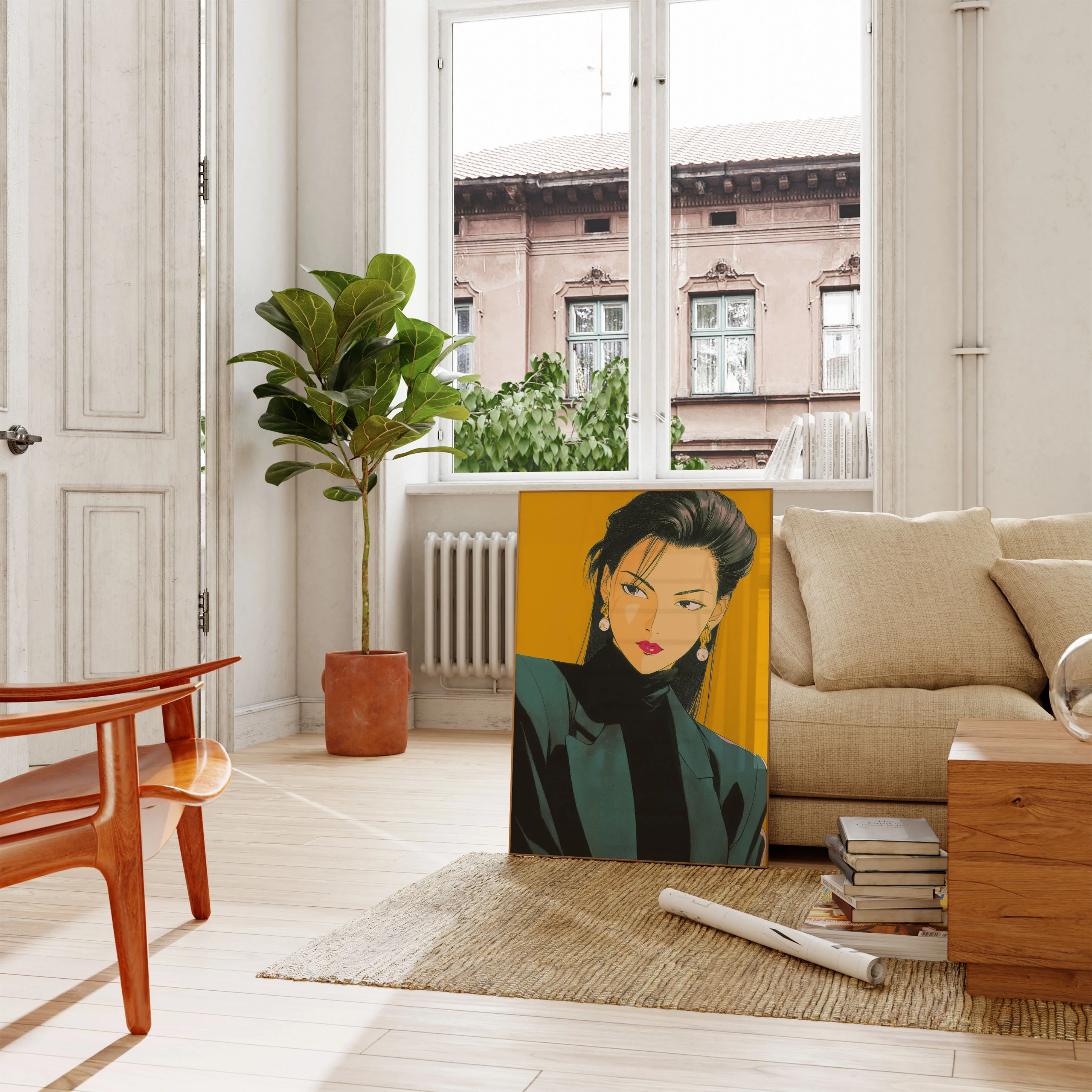 Elegant Woman Portrait Pop Art Poster - Image 2