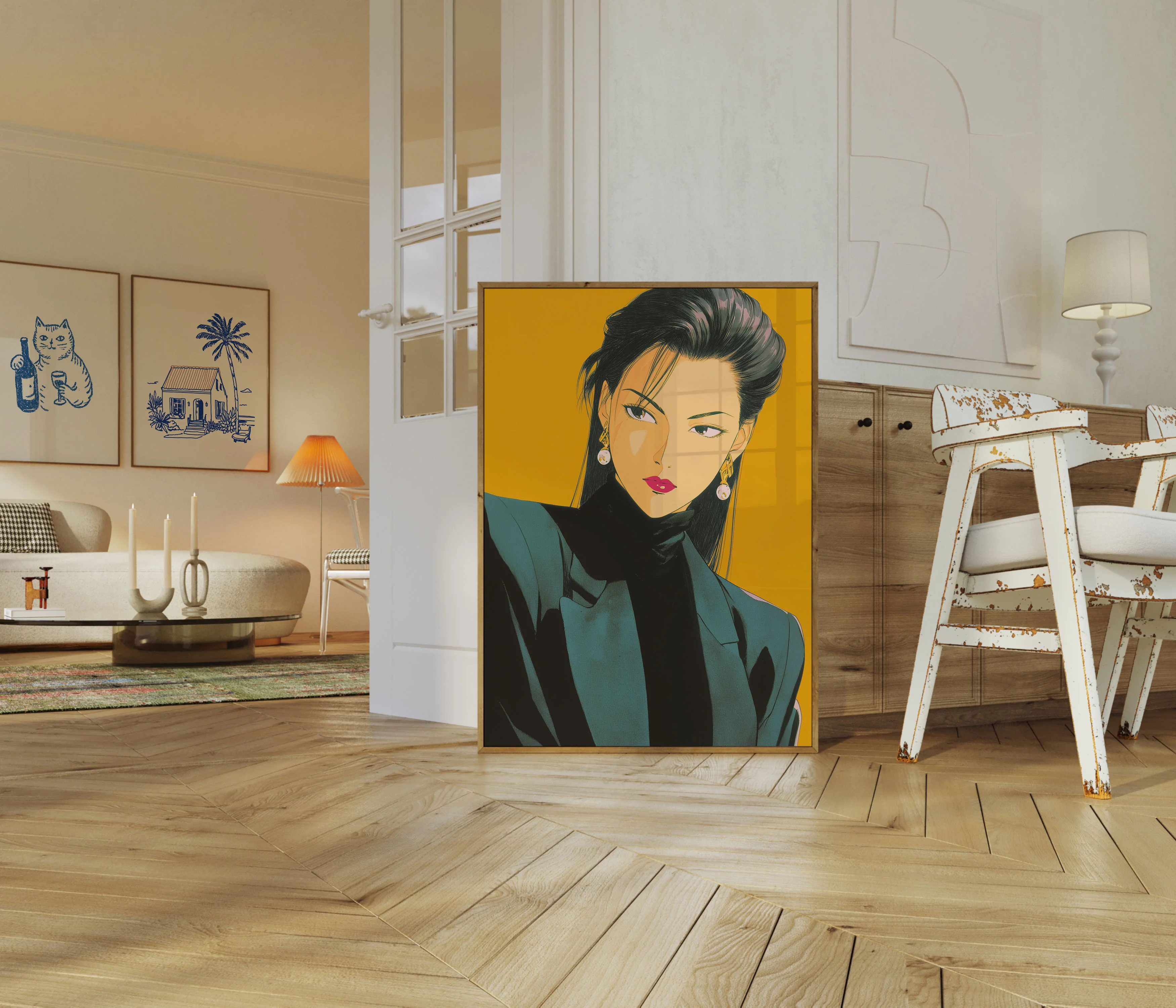 Elegant Woman Portrait Pop Art Poster - Image 5