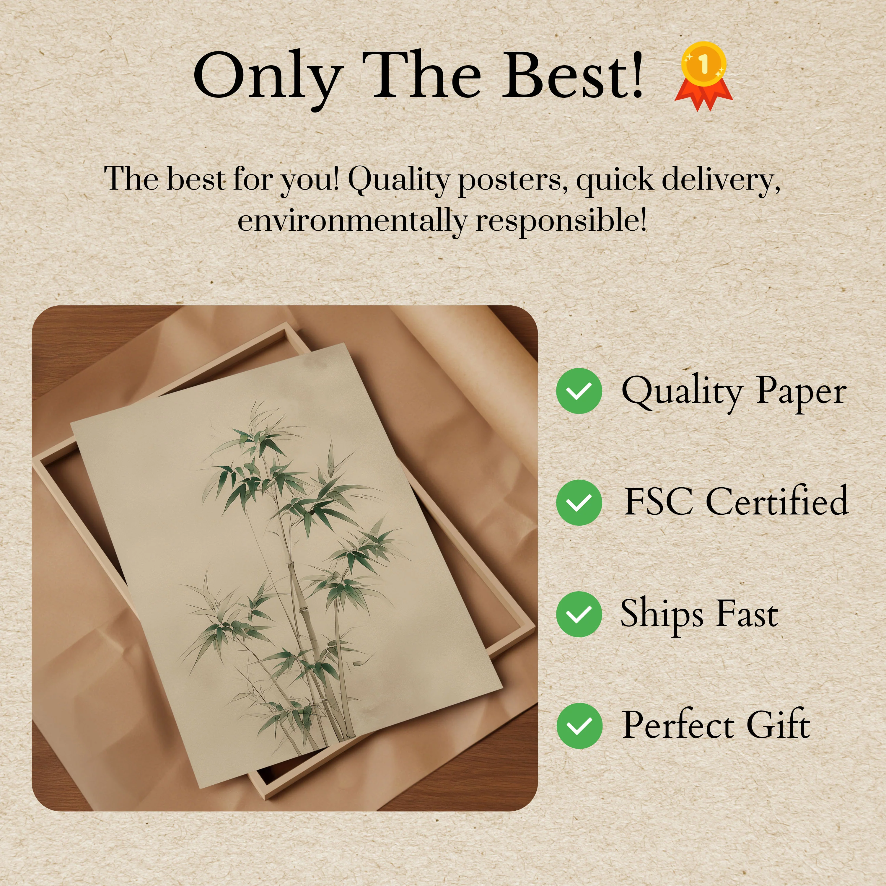 Elegant Zen Bamboo Poster - Image 3