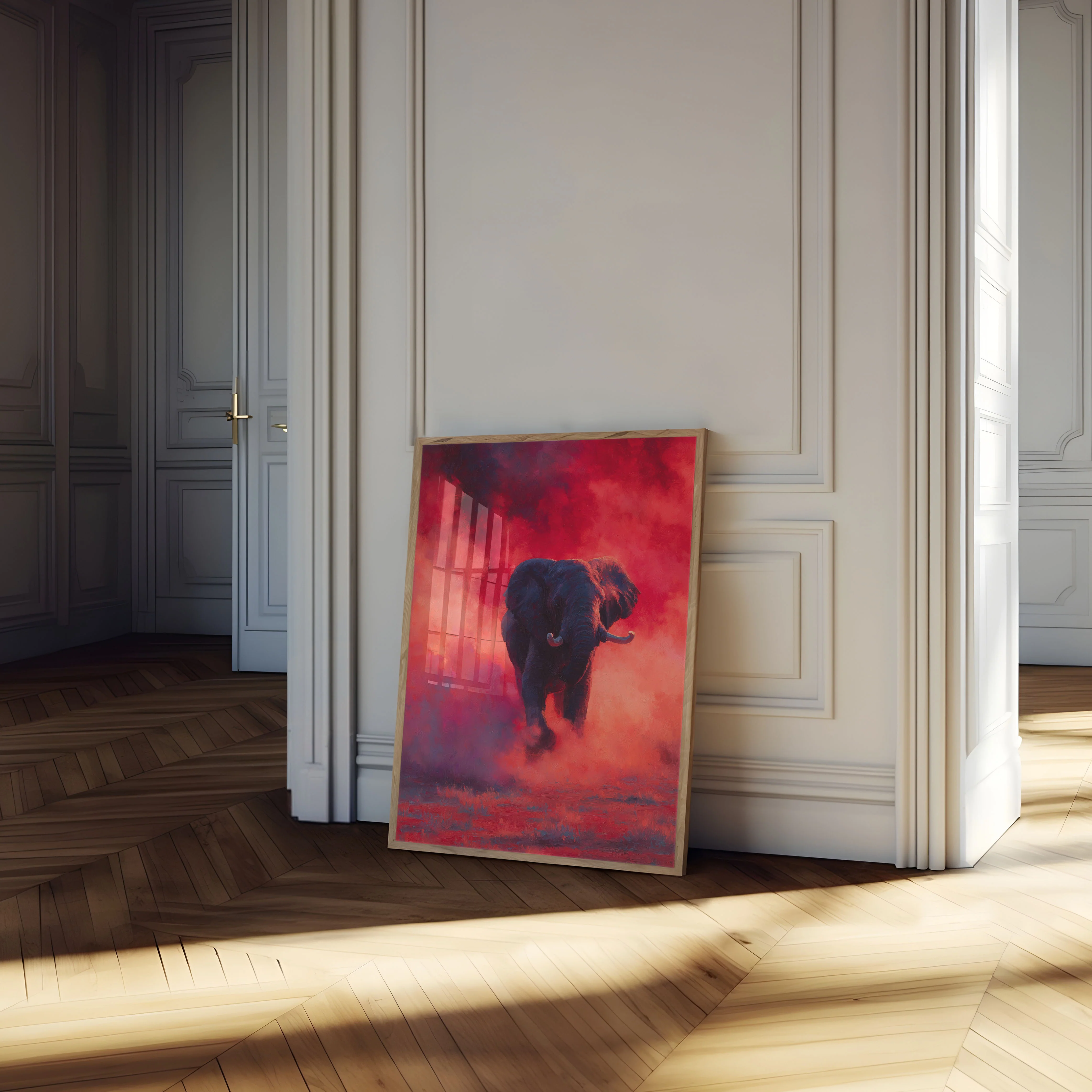 Elephant in Red Dust Poster - Image 4