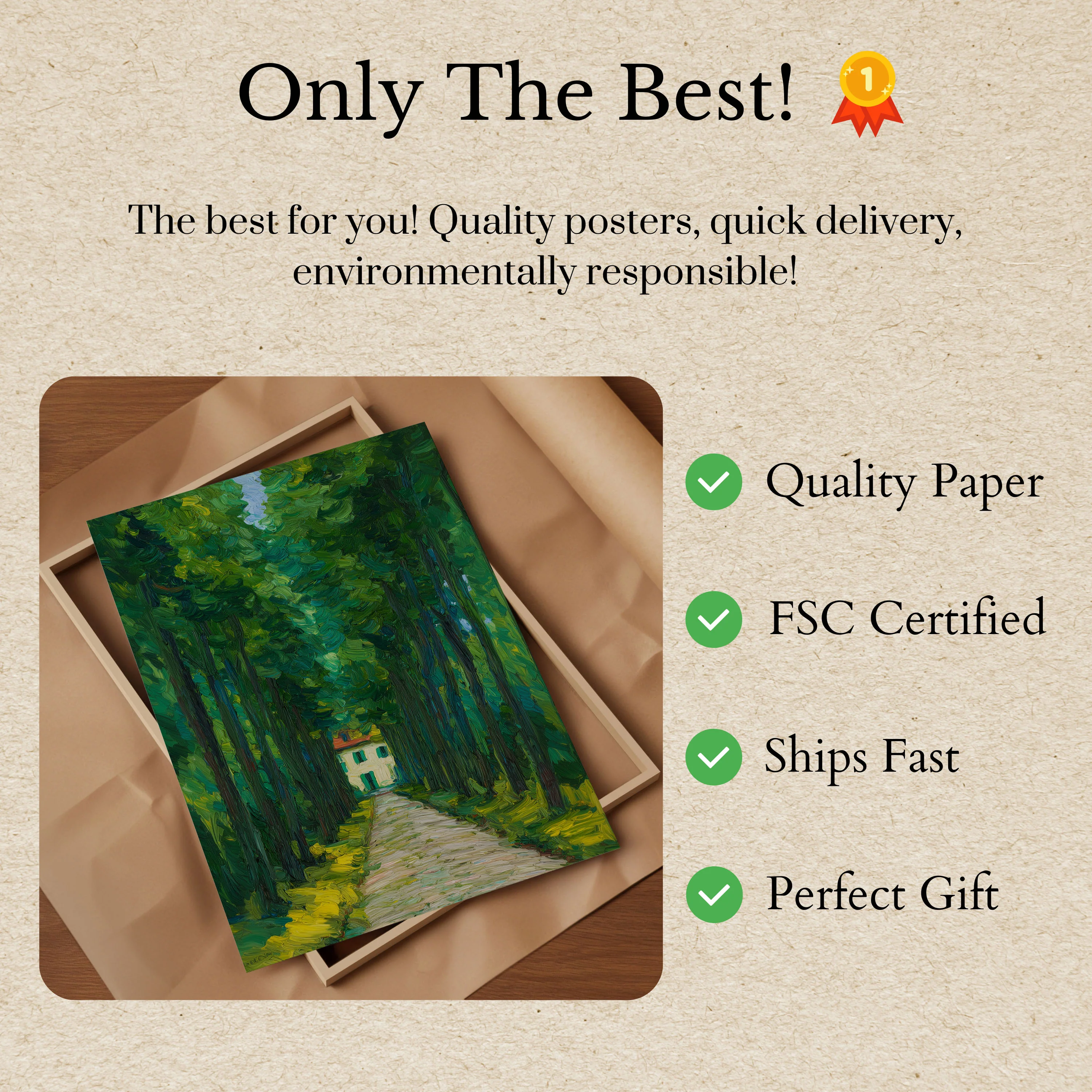 Emerald Forest Path Poster - Image 3