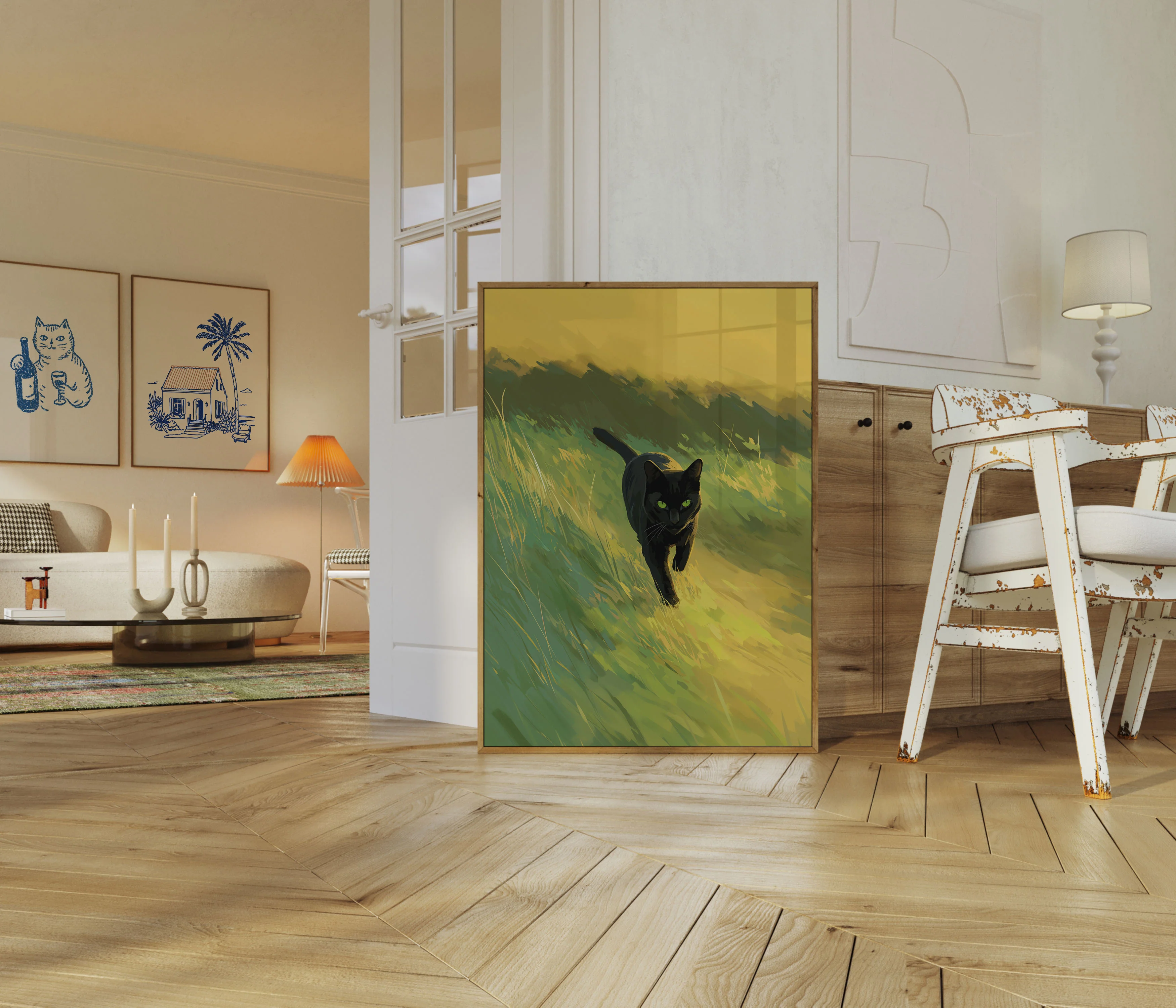 Emerald Gaze Black Cat Poster - Image 5