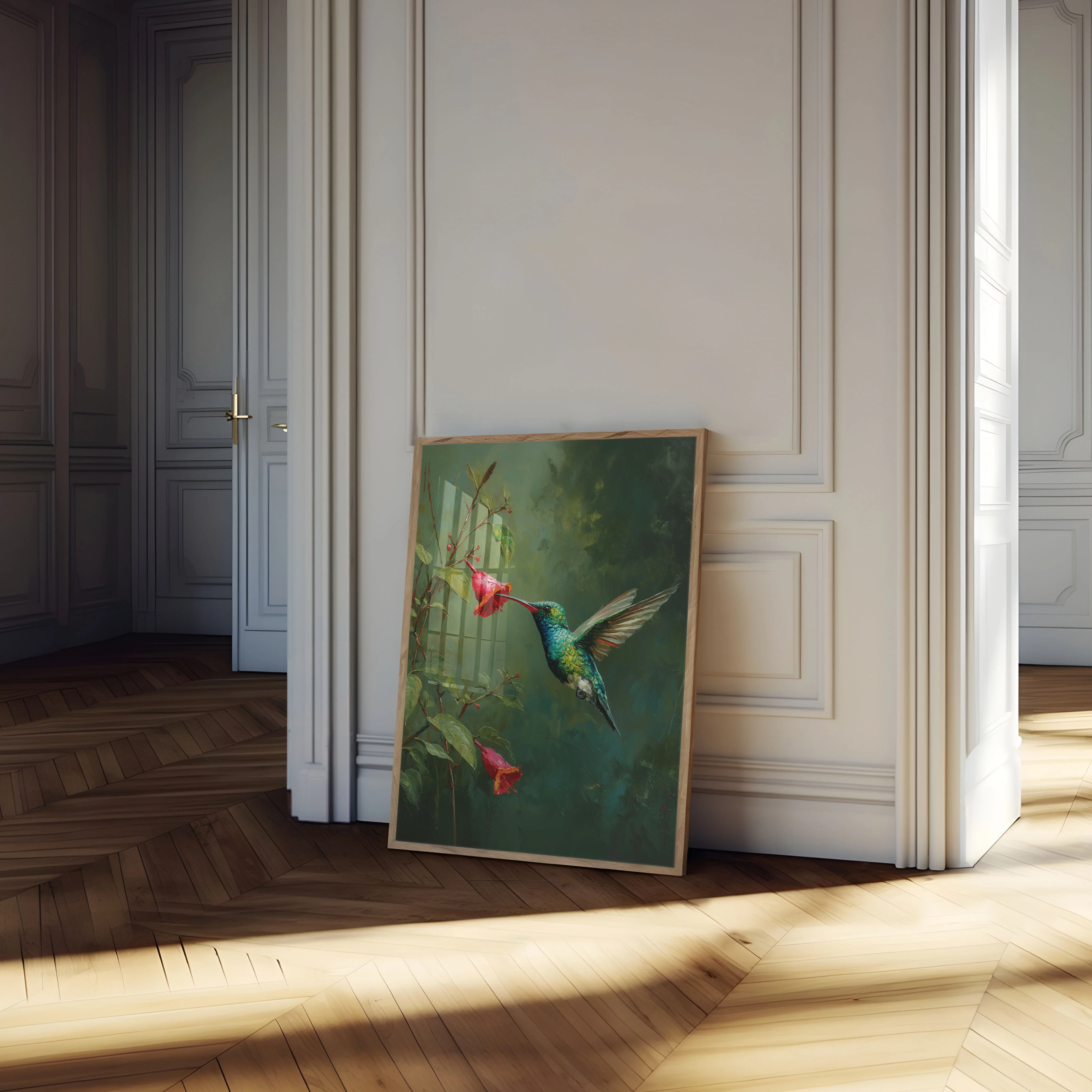 Emerald Hummingbird Nature Poster - Image 4