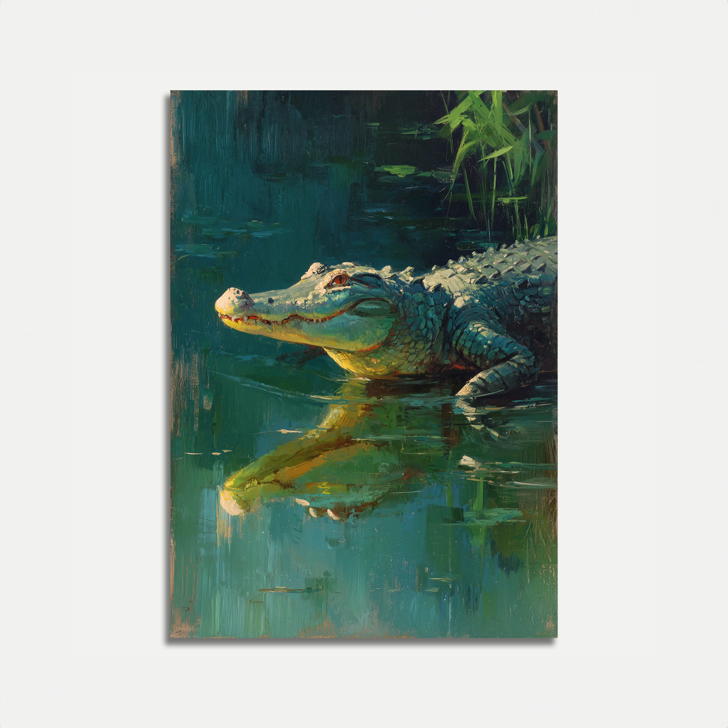 Emerald Waters Alligator Poster