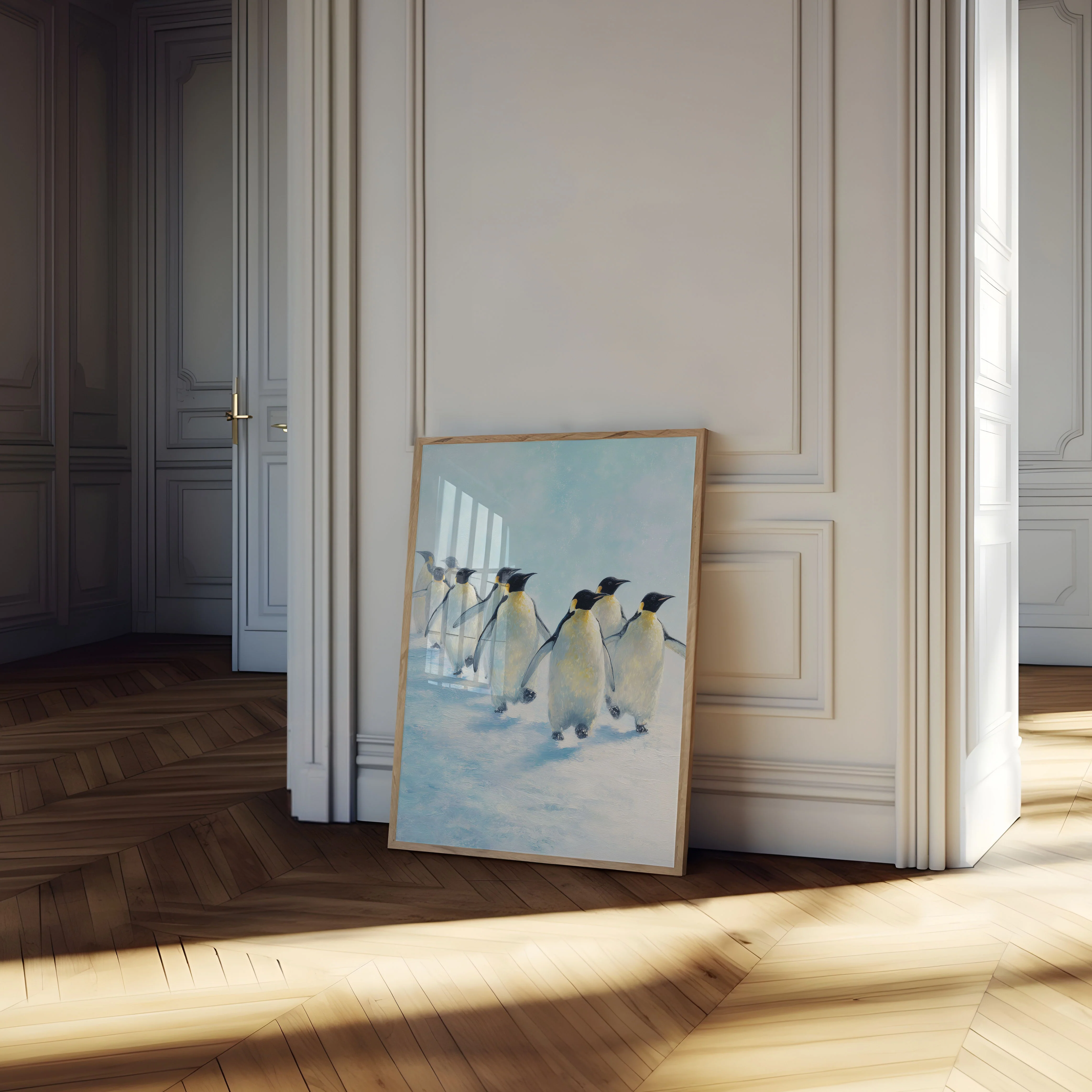Emperor Penguins Walking Together Poster - Image 4