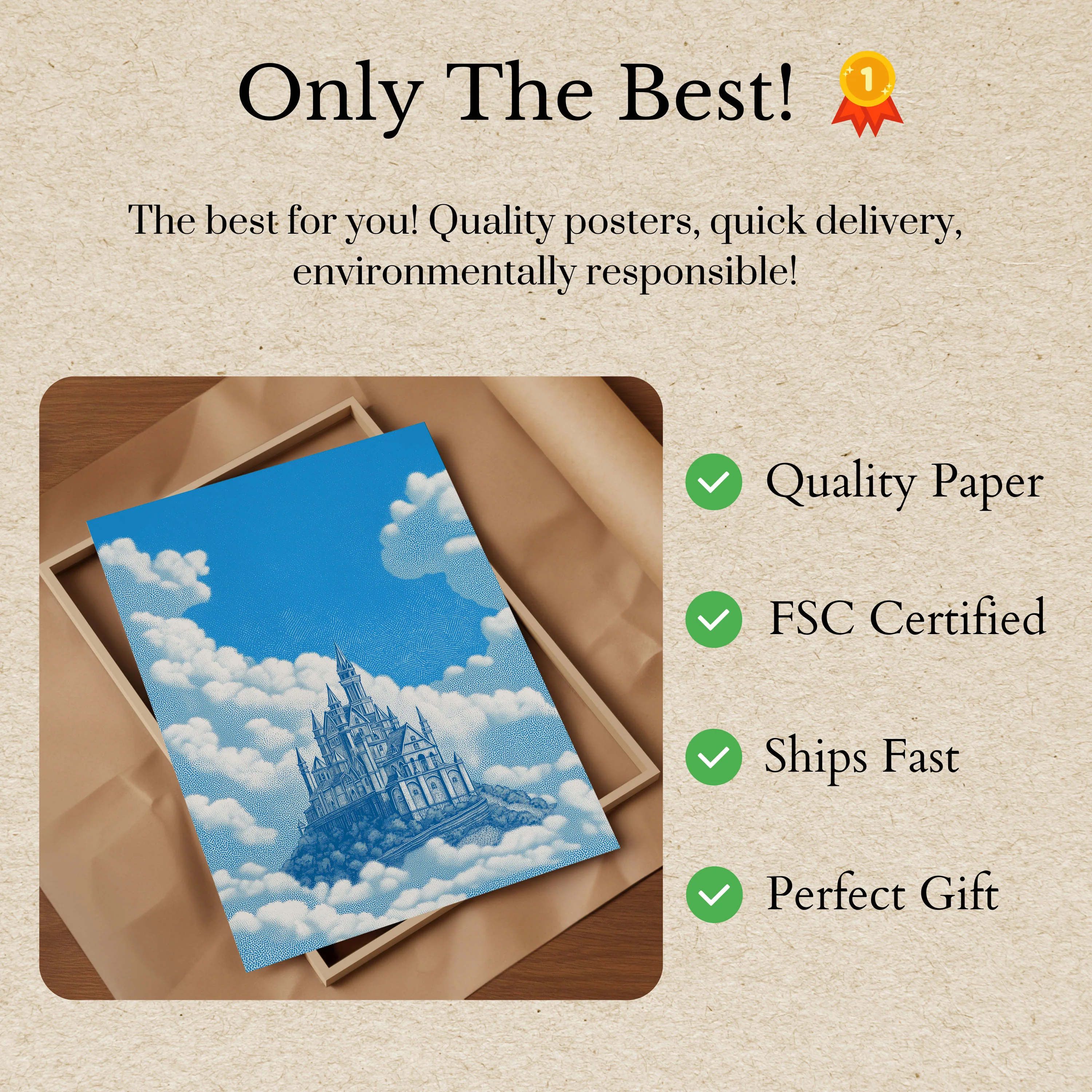 Enchanted Castle in the Clouds Poster - Image 3