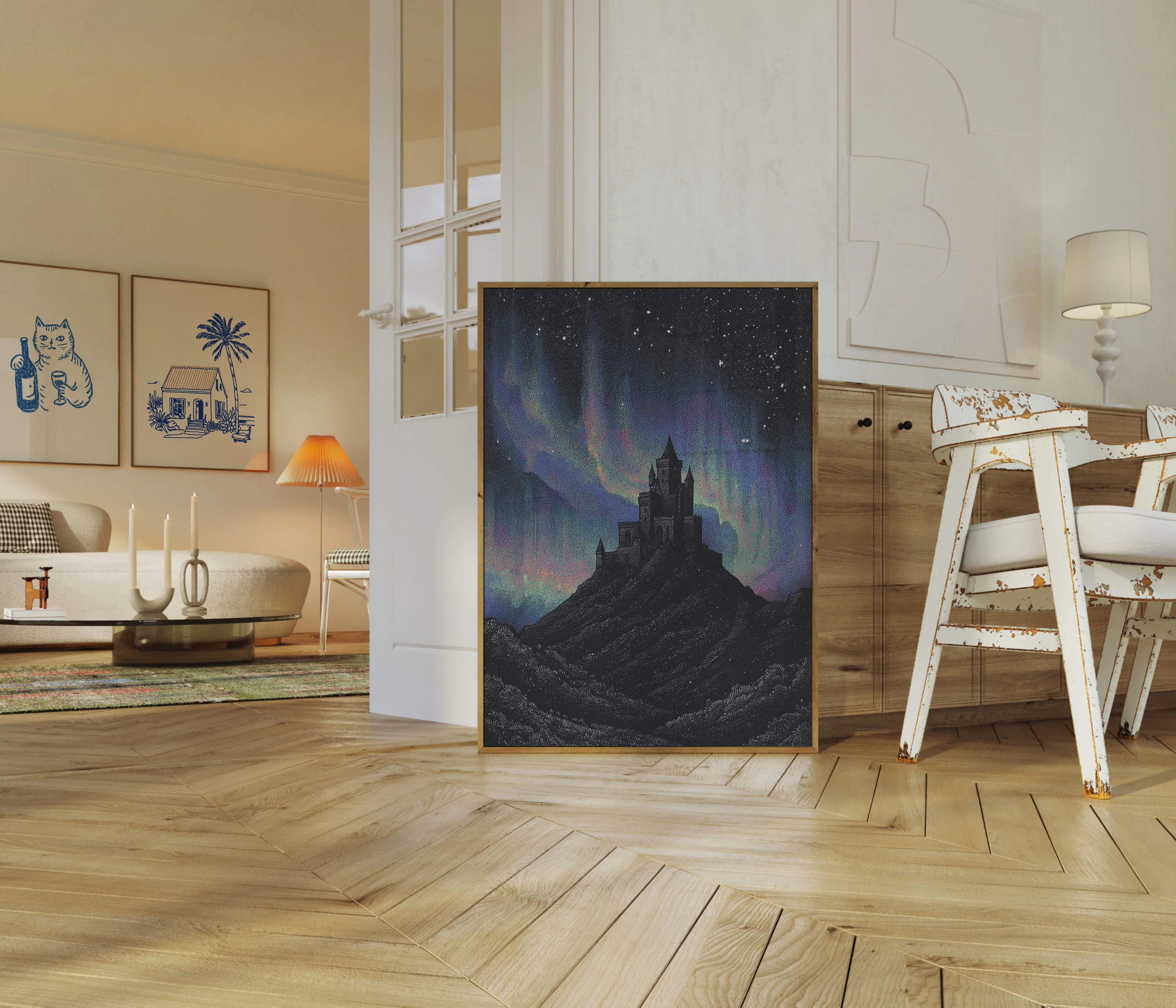 Enchanted Castle Night Sky Poster - Image 5