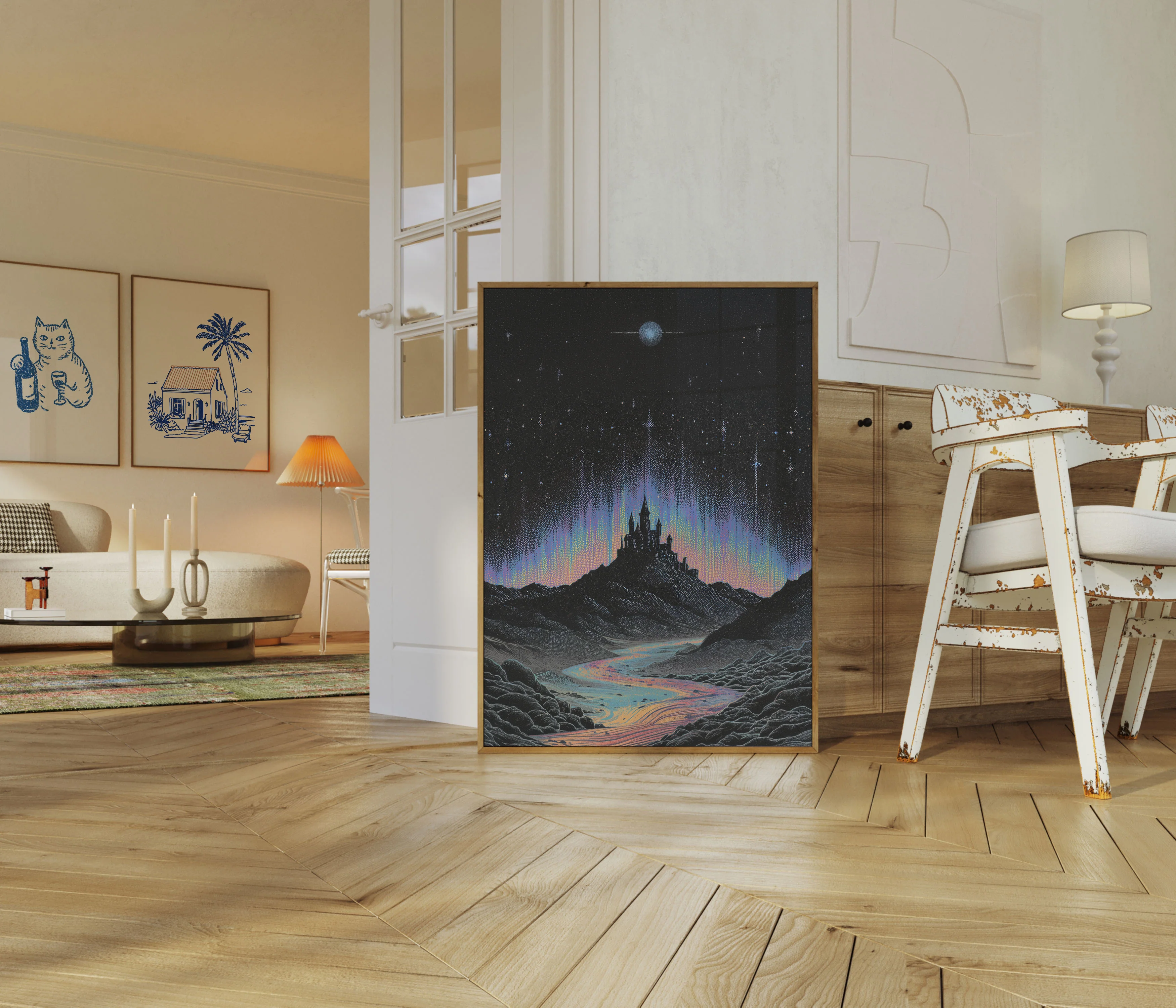 Enchanted Castle Night Sky Poster - Image 5