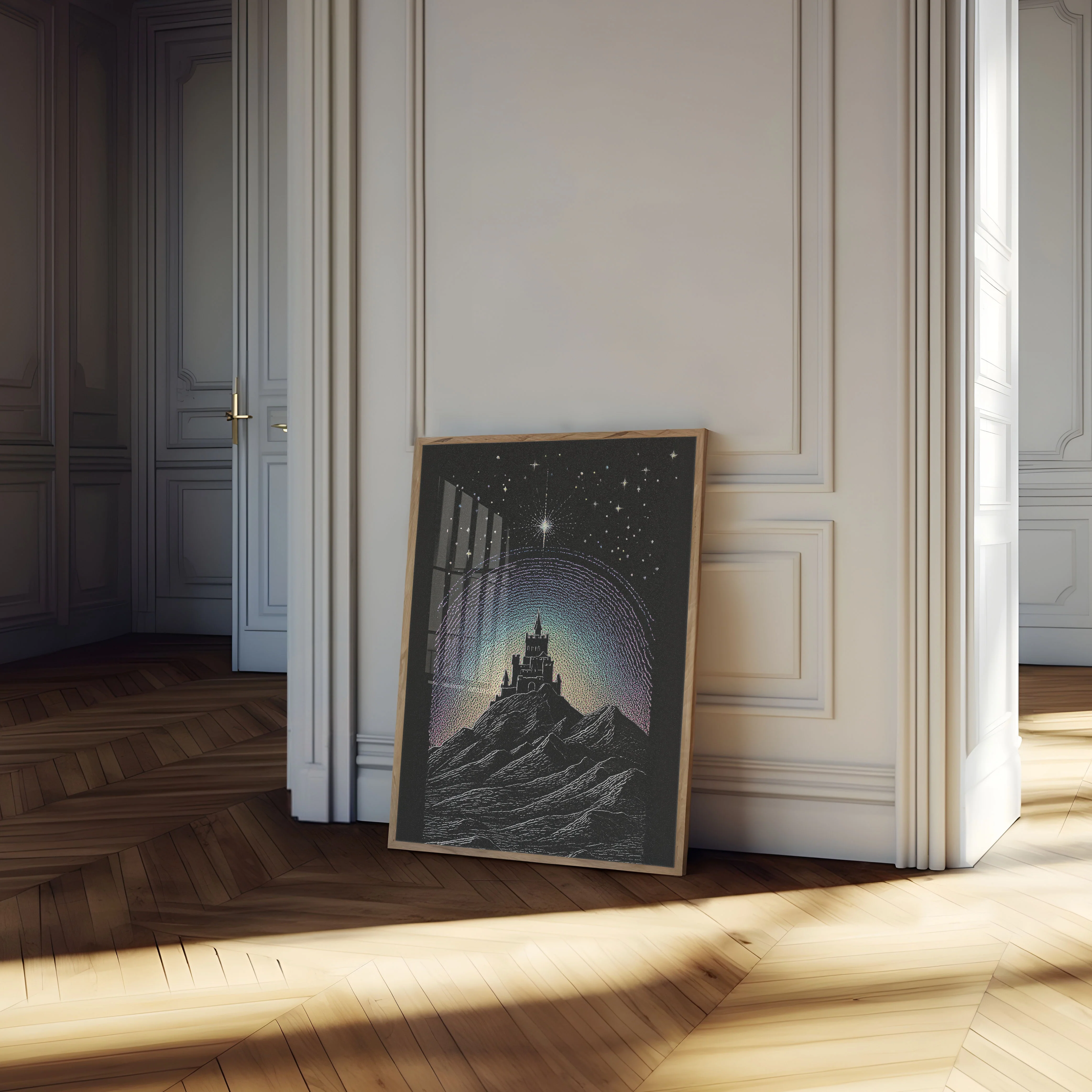 Enchanted Castle Under Stars Poster - Image 4
