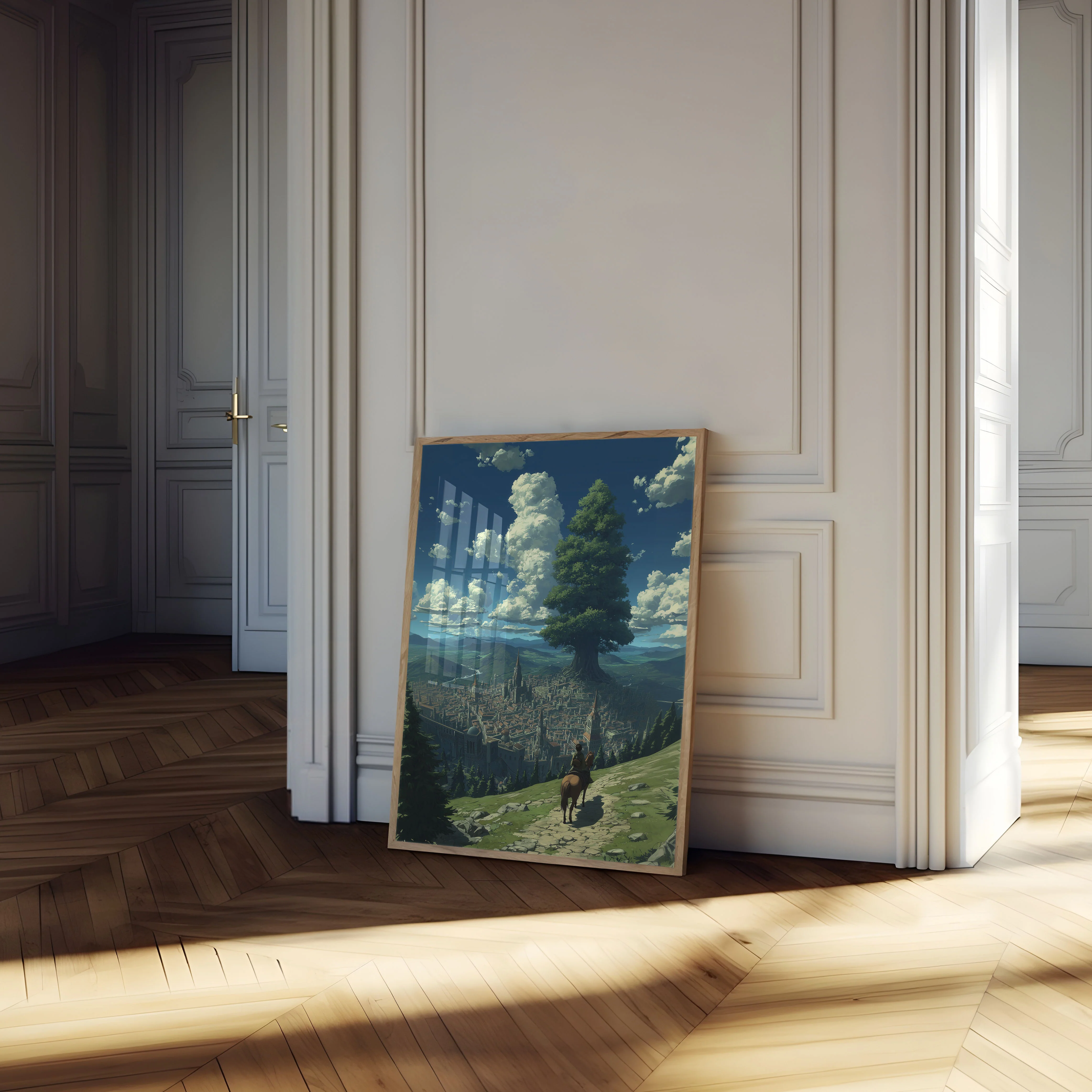 Enchanted Medieval City Landscape Poster - Image 4
