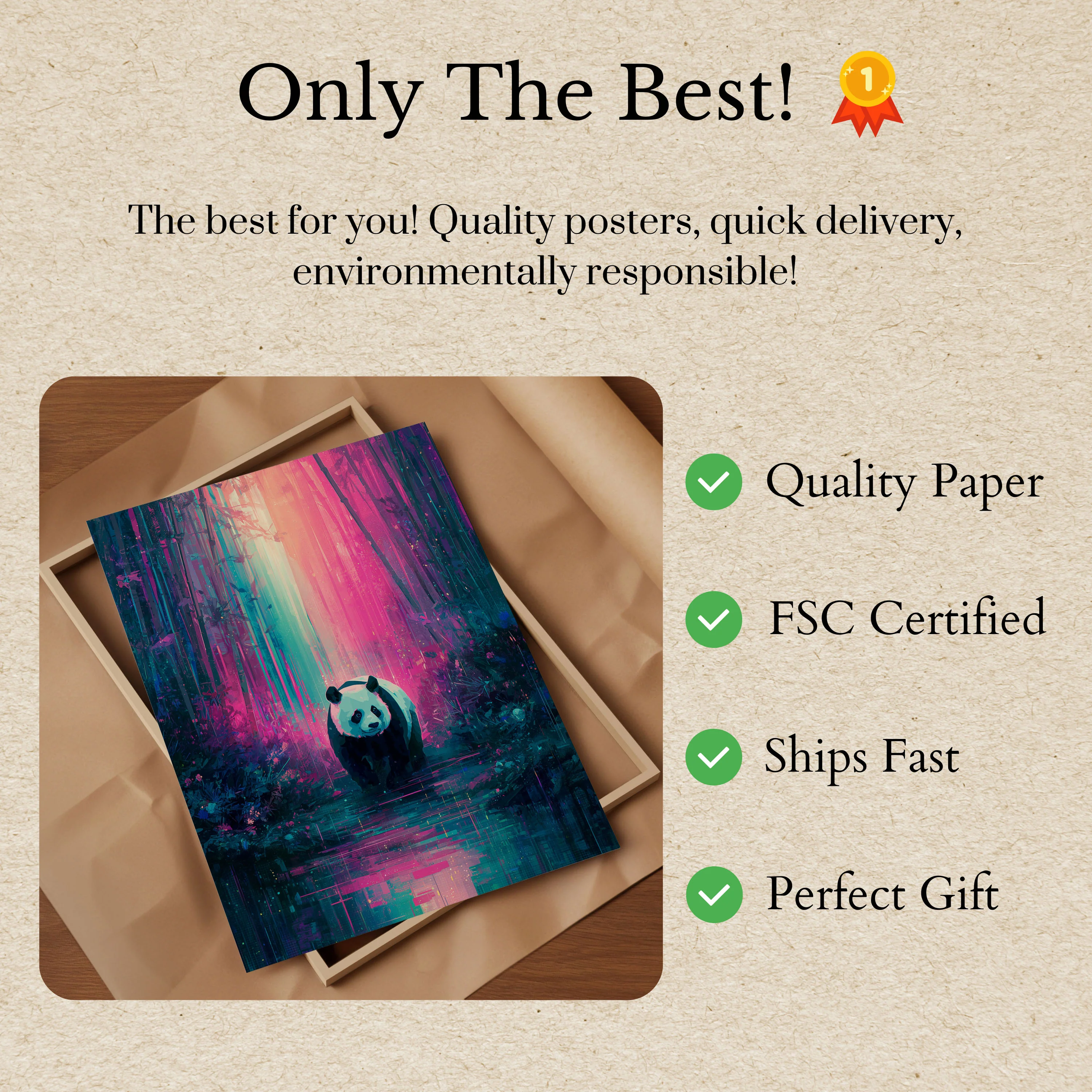 Enchanted Panda Forest Poster - Image 3