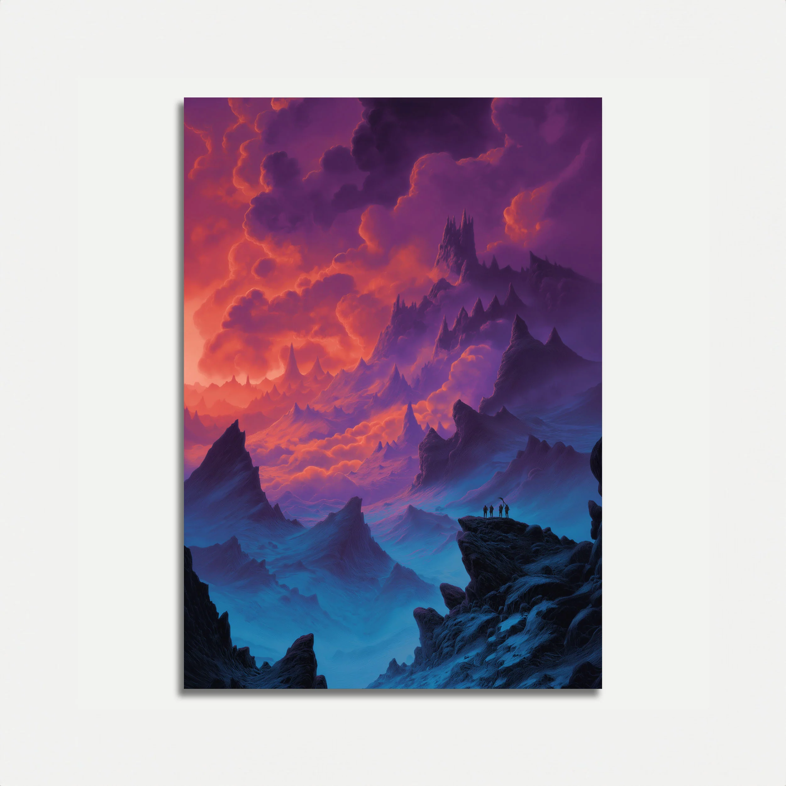 Epic Fantasy Mountain Kingdom Poster