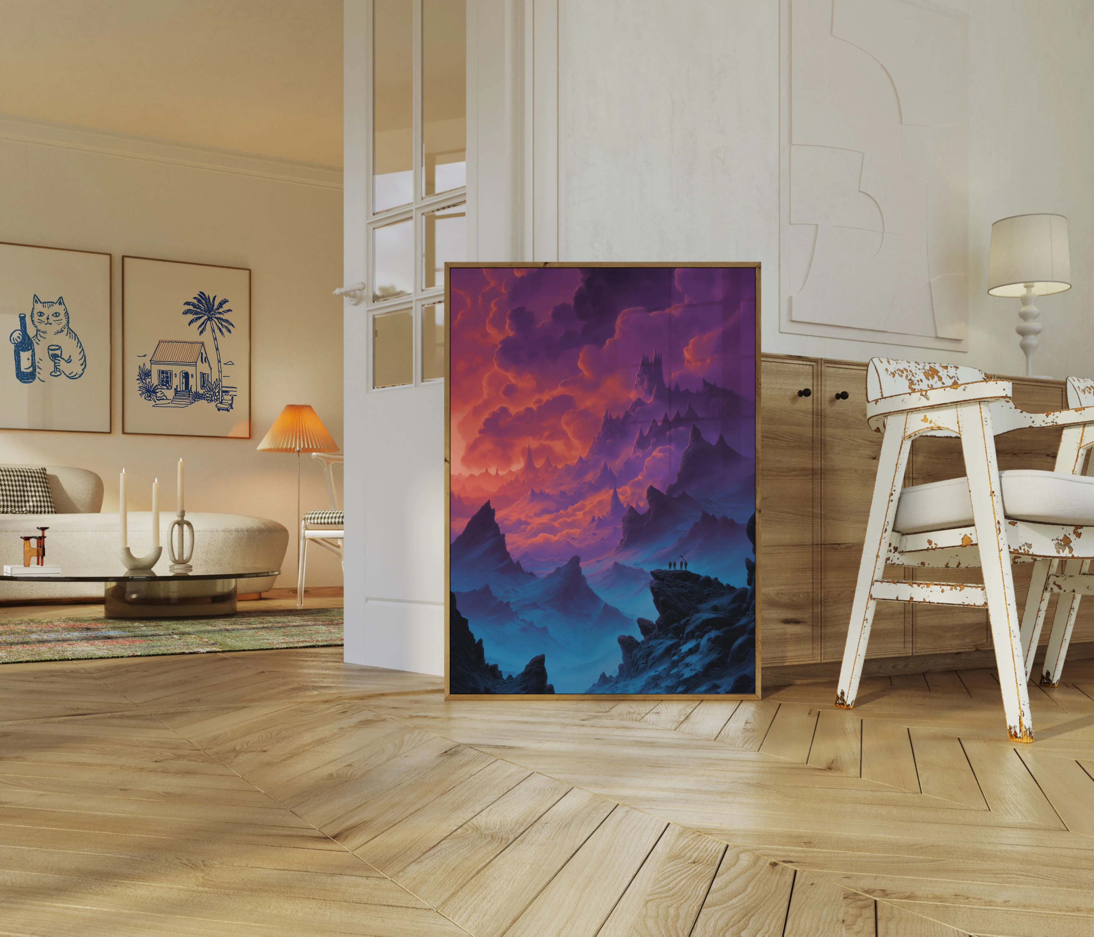 Epic Fantasy Mountain Kingdom Poster - Image 5