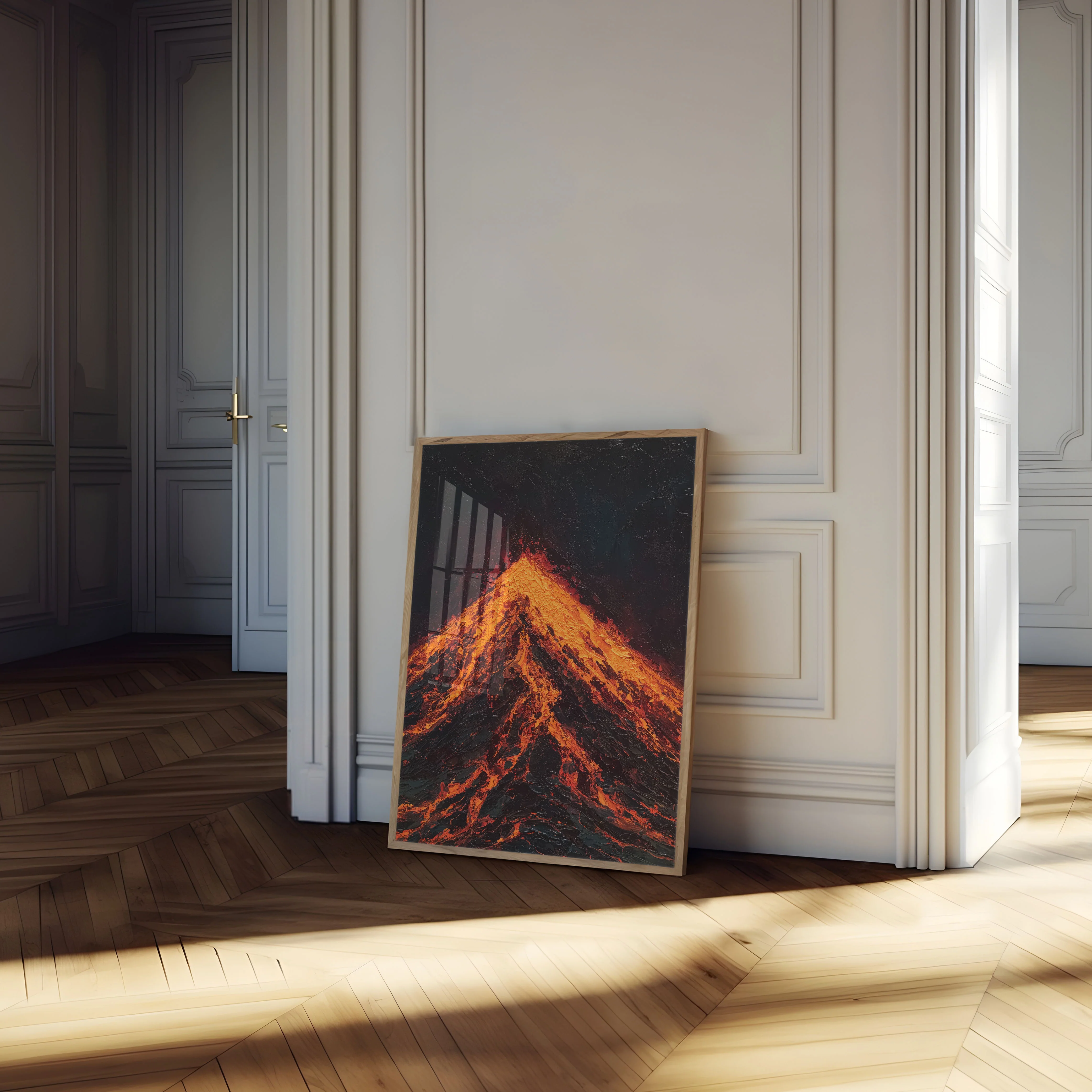 Erupting Volcano Night Sky Poster - Image 4