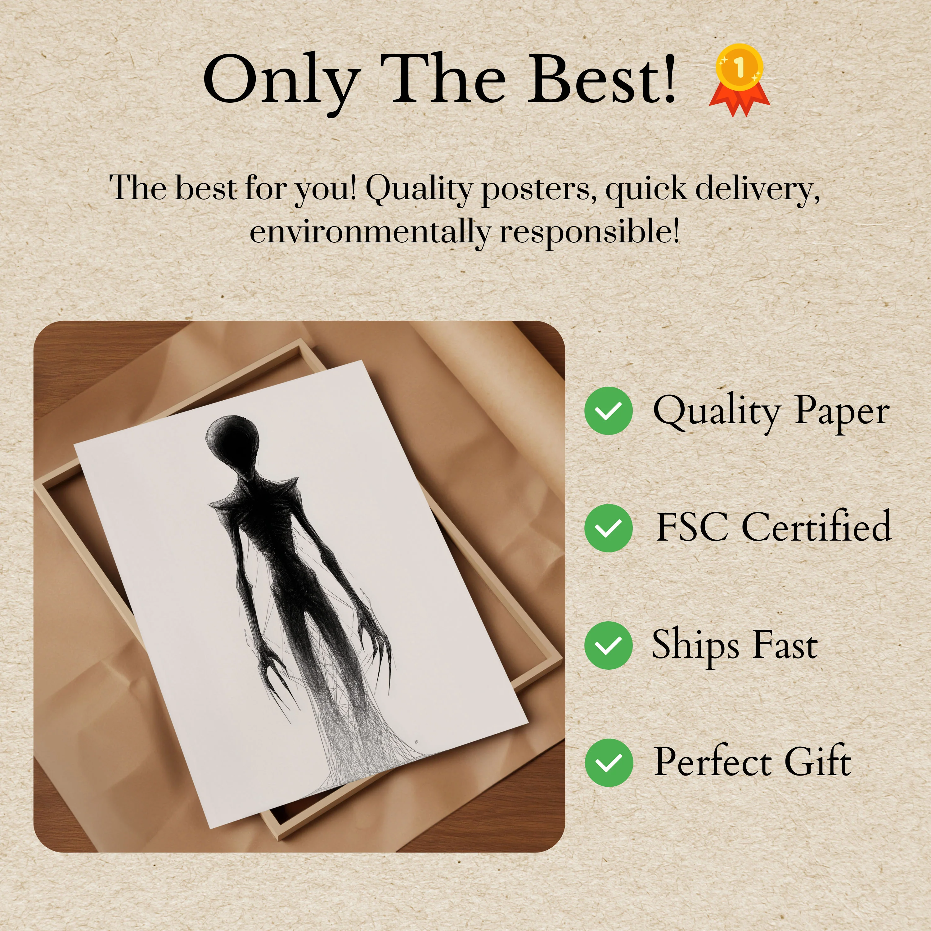 Ethereal Alien Silhouette Poster - Image 3