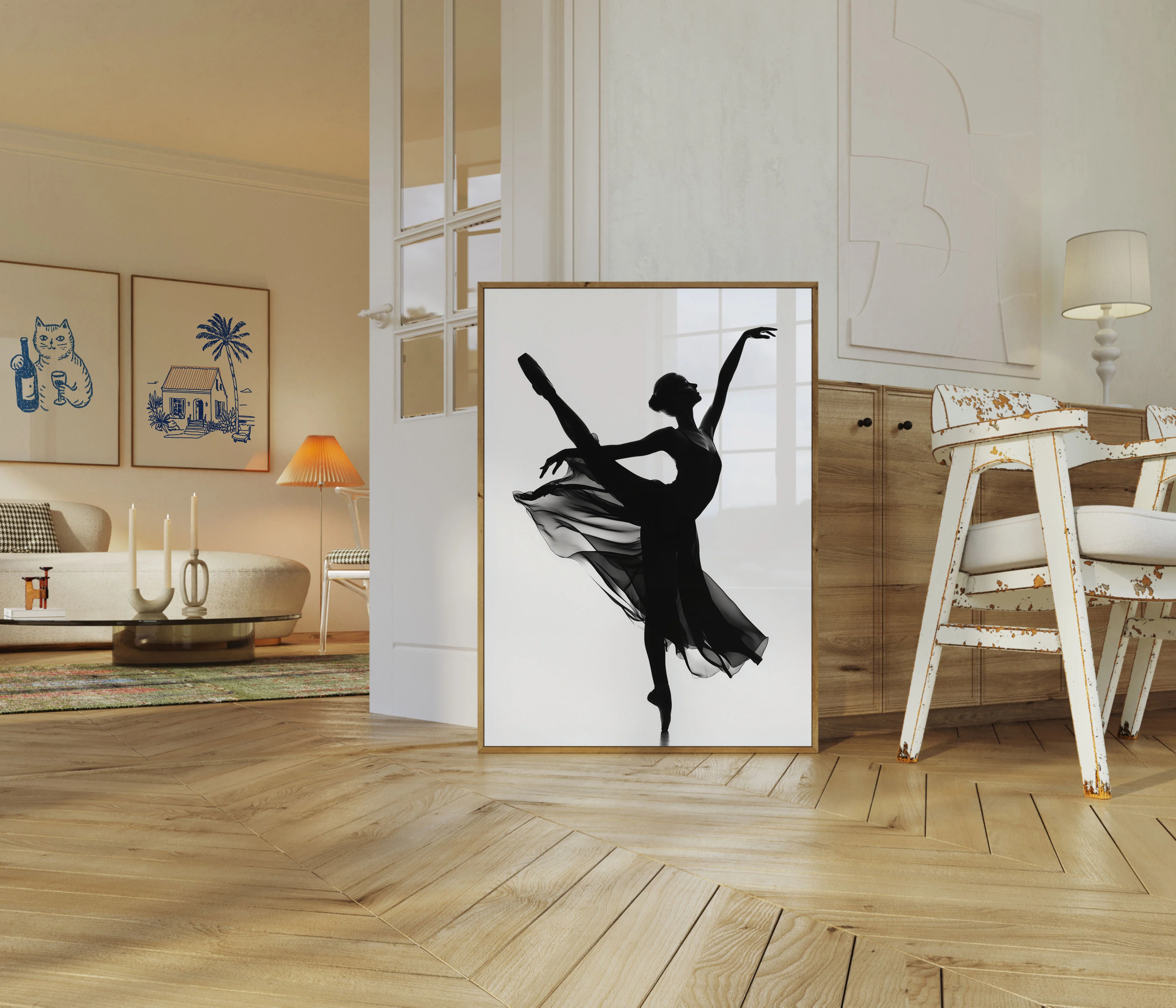 Ethereal Ballet Silhouette Poster - Image 5