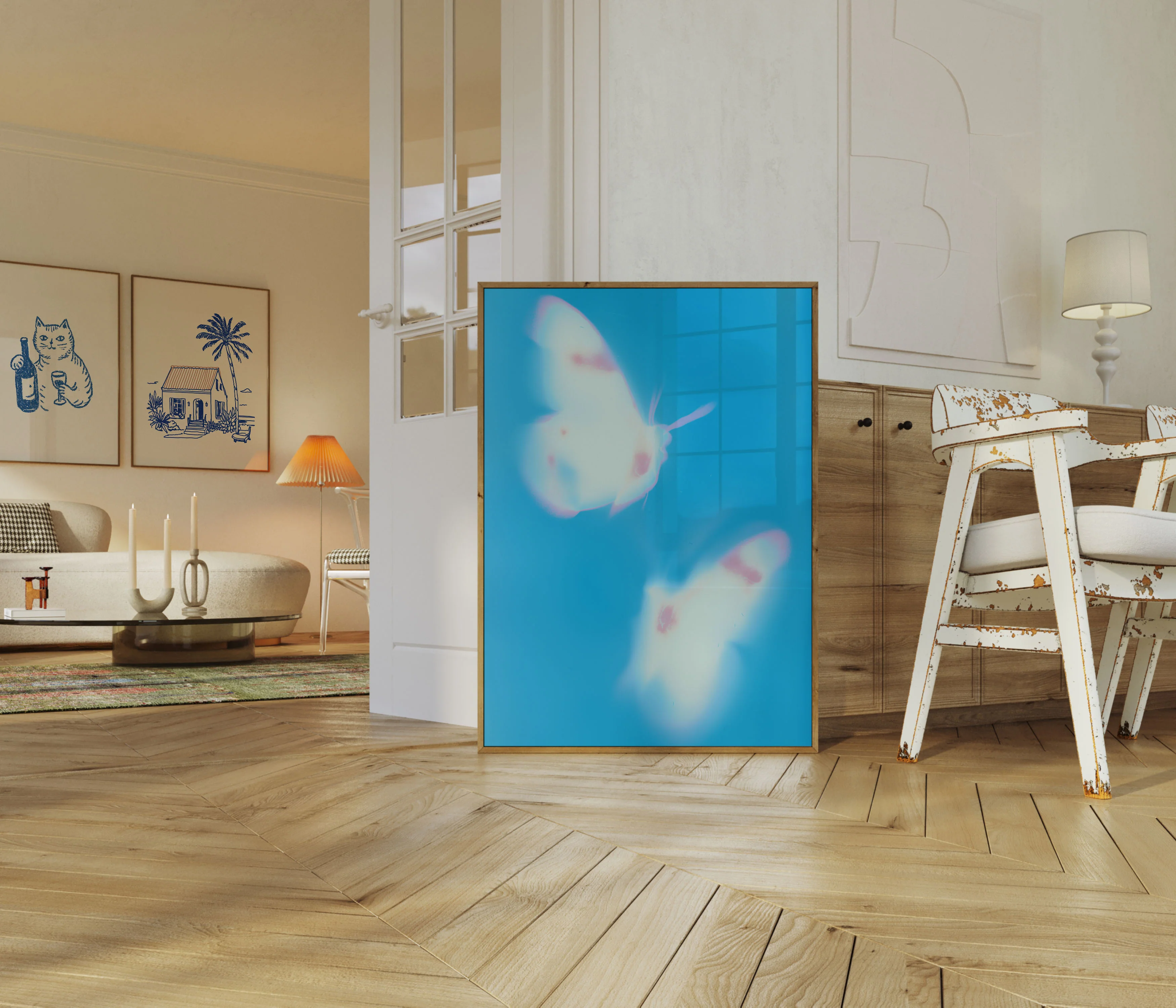 Ethereal Blue Butterfly Poster - Image 5