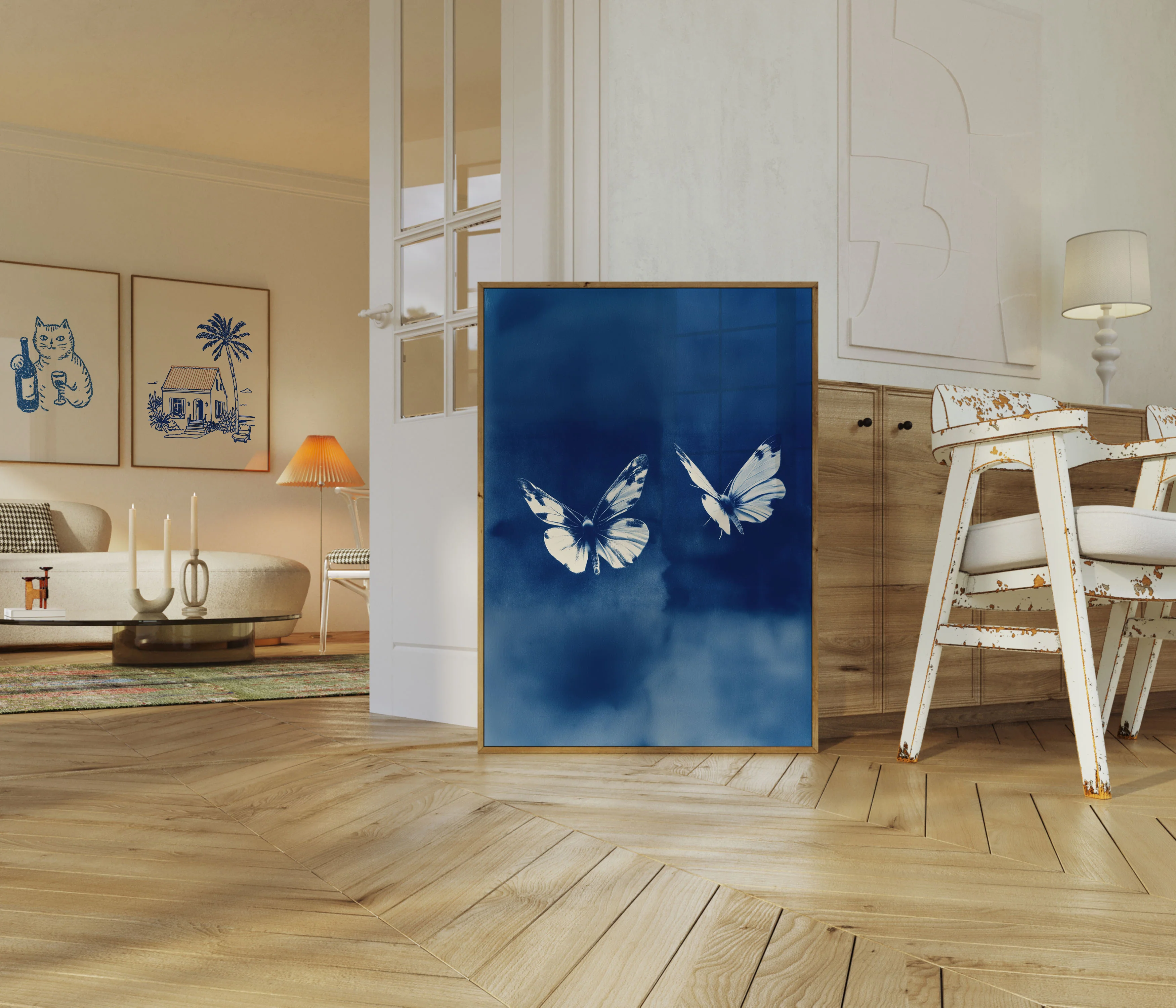 Ethereal Blue Butterfly Poster - Image 5