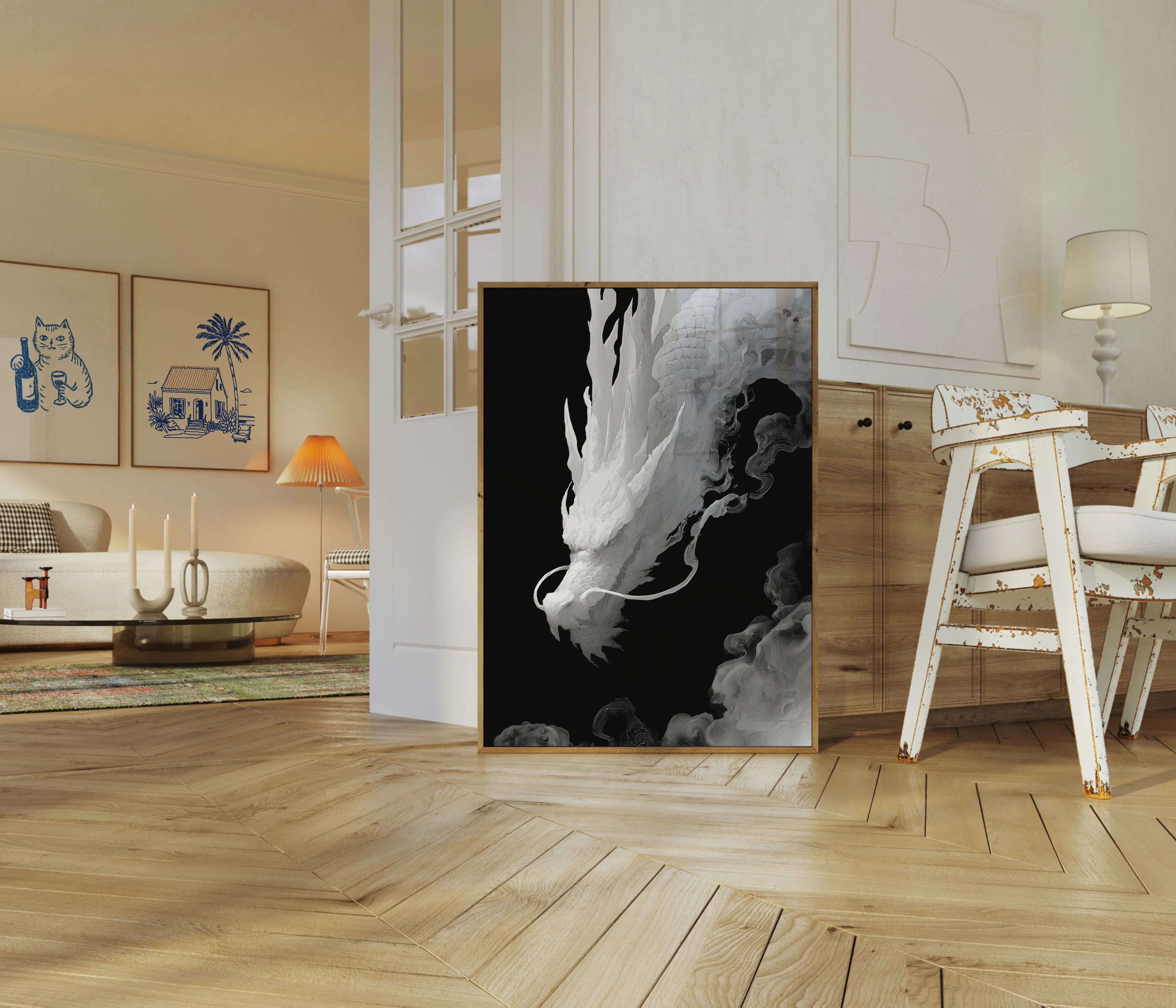 Ethereal Dragon Clouds Poster - Image 5