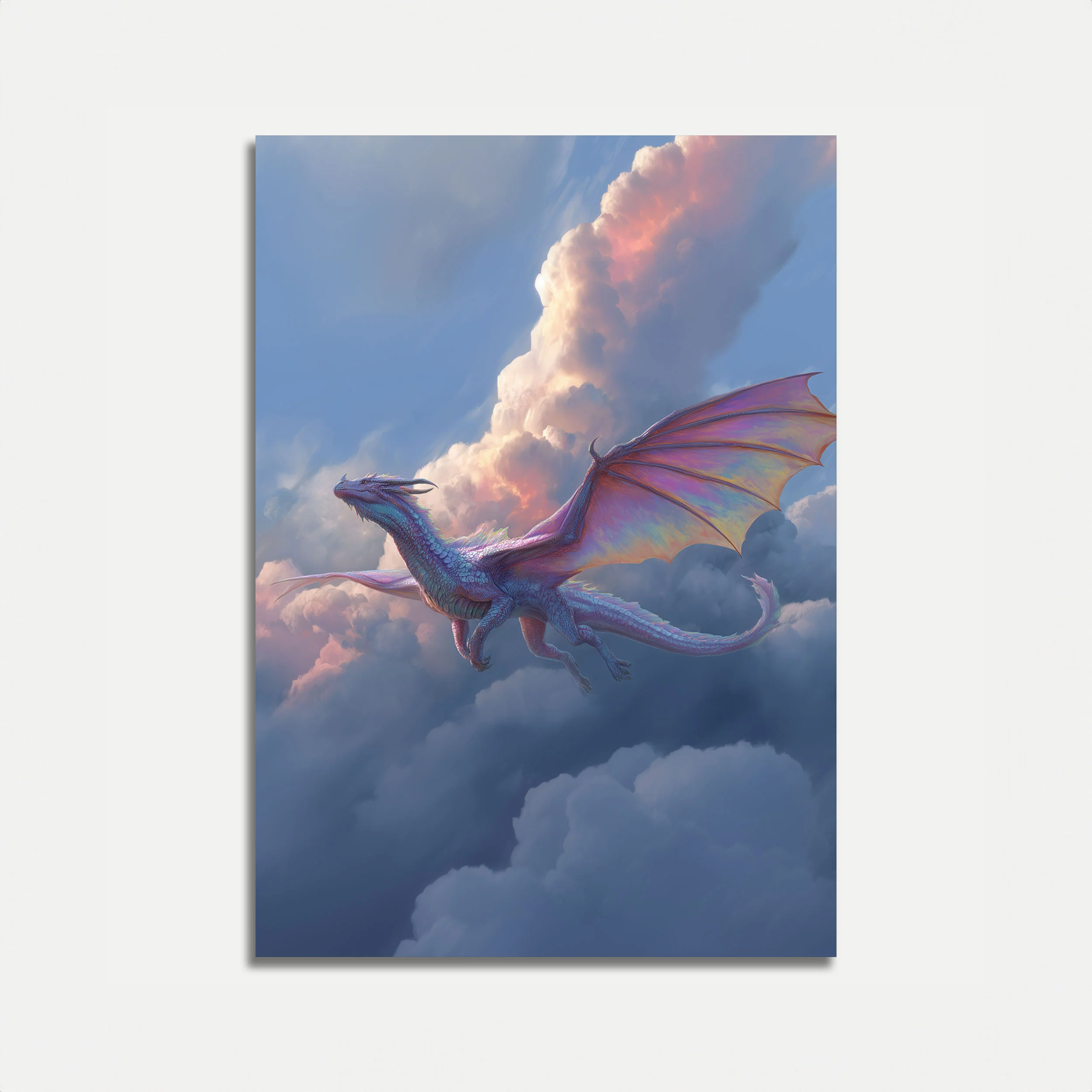 Ethereal Dragon Sky Journey Poster